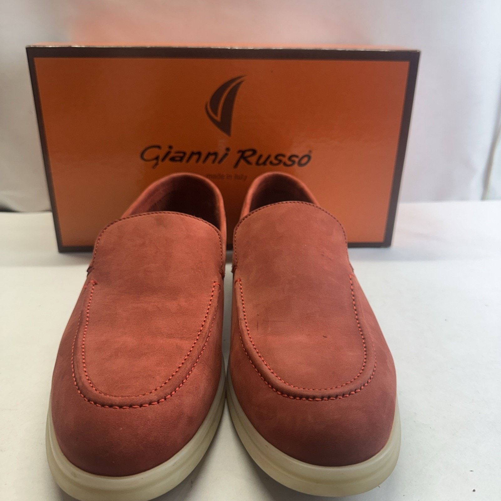 & Other Stories Men's Gianni Russo maroon Leather loafers Size 44 US 11 I Size US 11 / EU 44 - 2 Thumbnail