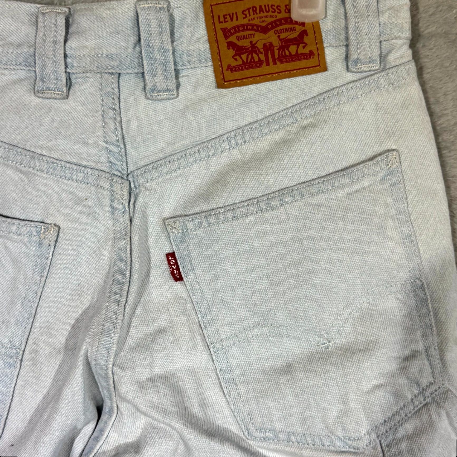 Levi's Levi’s Carpenter Jeans Mens 27×31 Light Blue Denim Workwear Utility Straight Leg Jeans Size US 27 - 7 Thumbnail