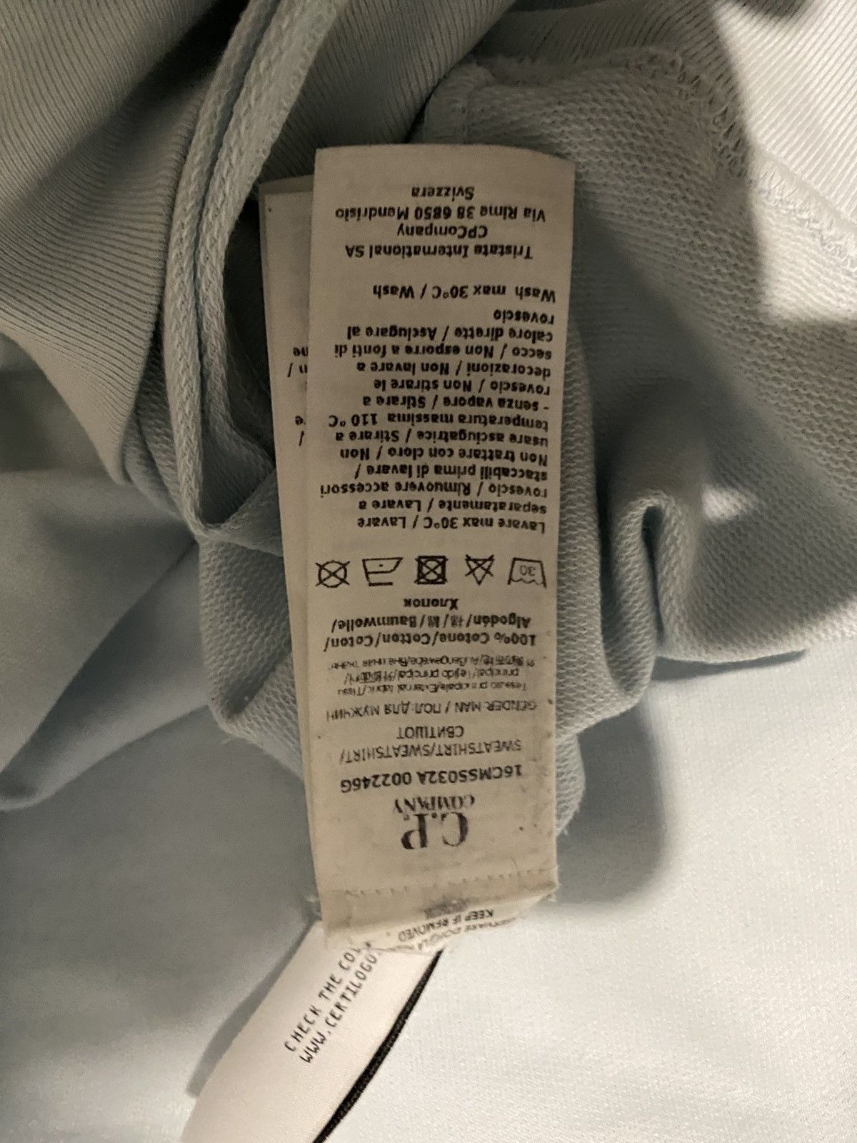 C.P. Company CP LtWght Lens Sweat Sn42 Starlight Size US XL / EU 56 / 4 - 10 Thumbnail