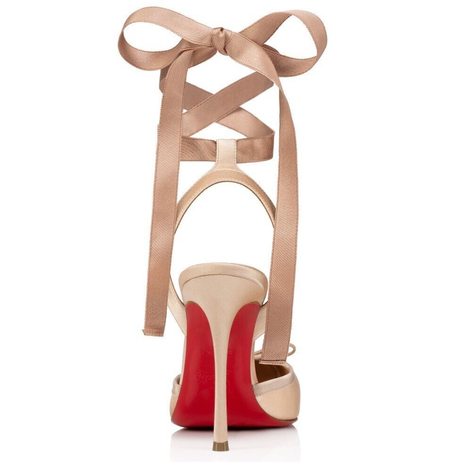 Christian Louboutin Christian Louboutin Cassia Lace Up Blush Nude Sandal Pump 38 Size US 8 / IT 38 - 13 Thumbnail