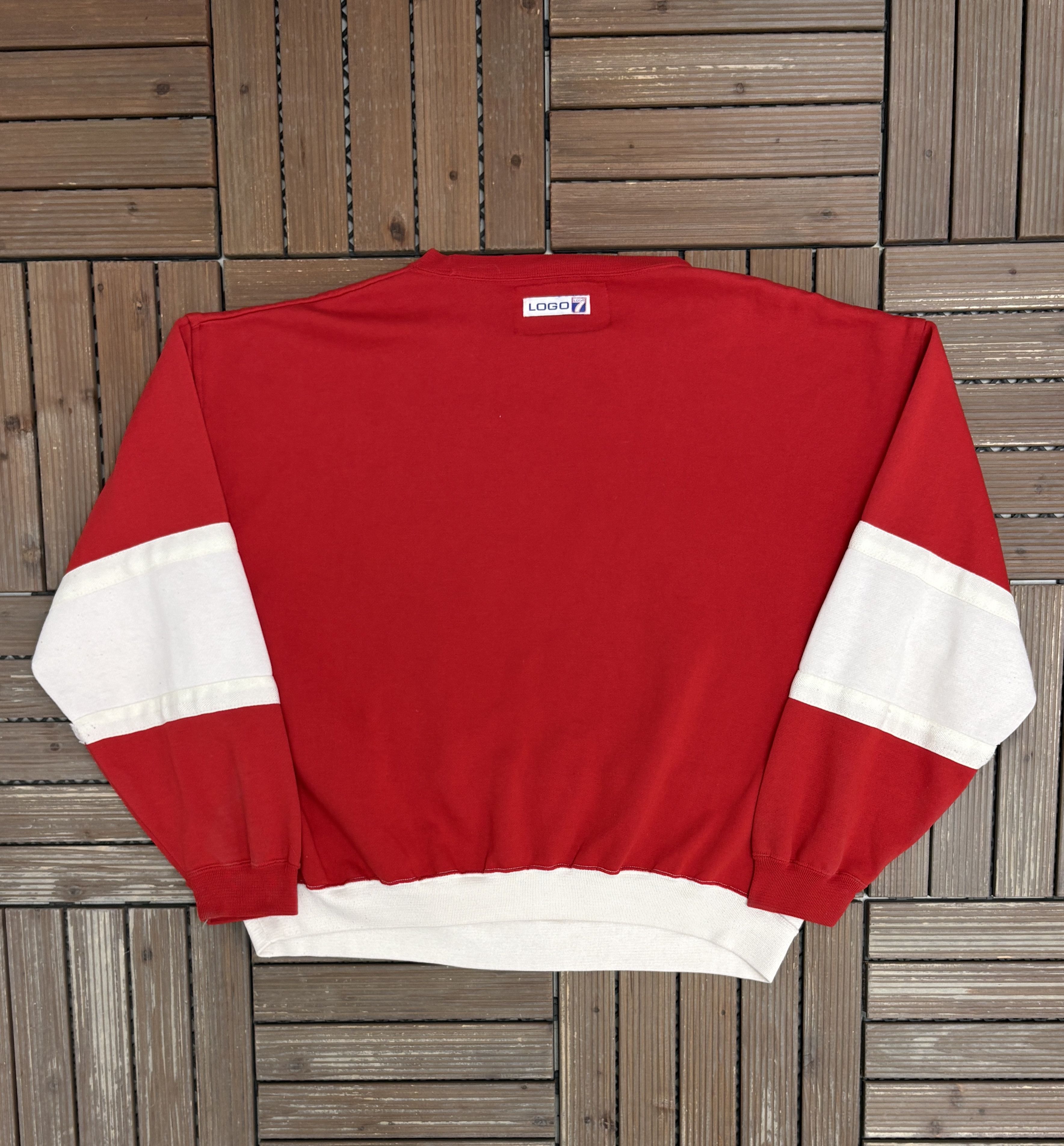 Logo 7 Ohio State Buckeyes Vintage Red Crewneck Sweater Size US L / EU 52-54 / 3 - 4 Thumbnail