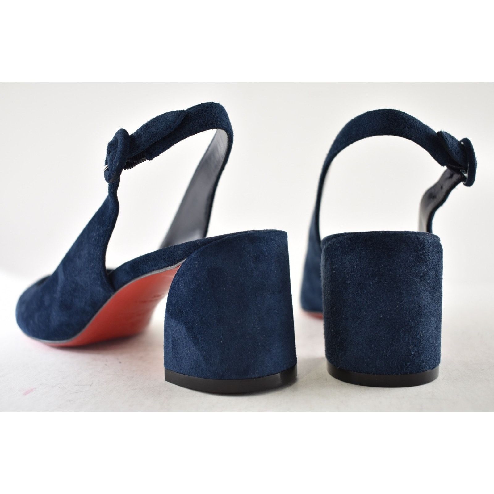 Christian Louboutin Christian Louboutin So Jane Sling 55 Marine Blue Heel 36 Size US 5 / IT 35 - 13 Thumbnail