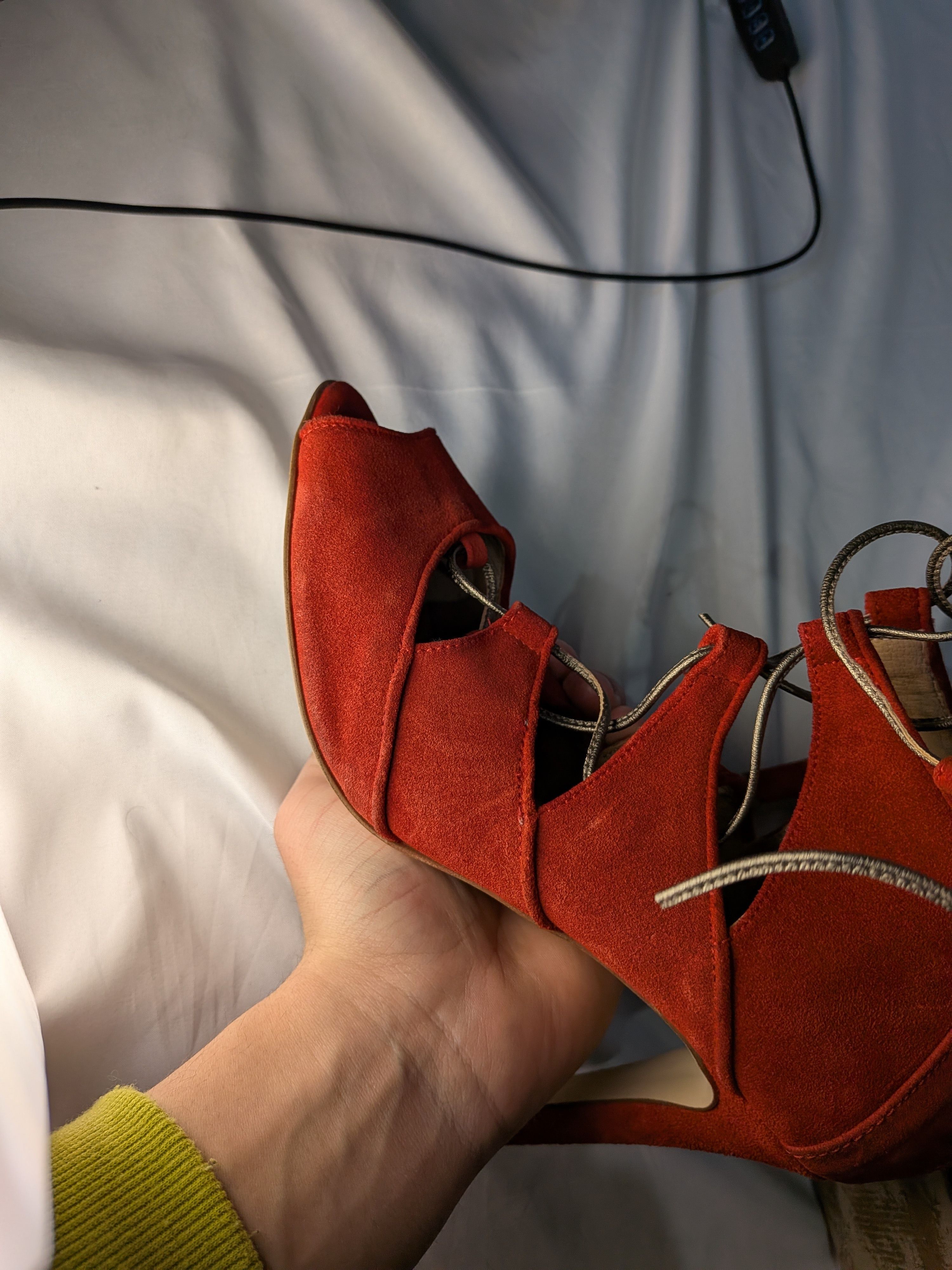 Versace Versace 19V69 Italia Red Suede Heels Pumps Size 40 Us 9 Size US 10 / IT 40 - 11 Thumbnail