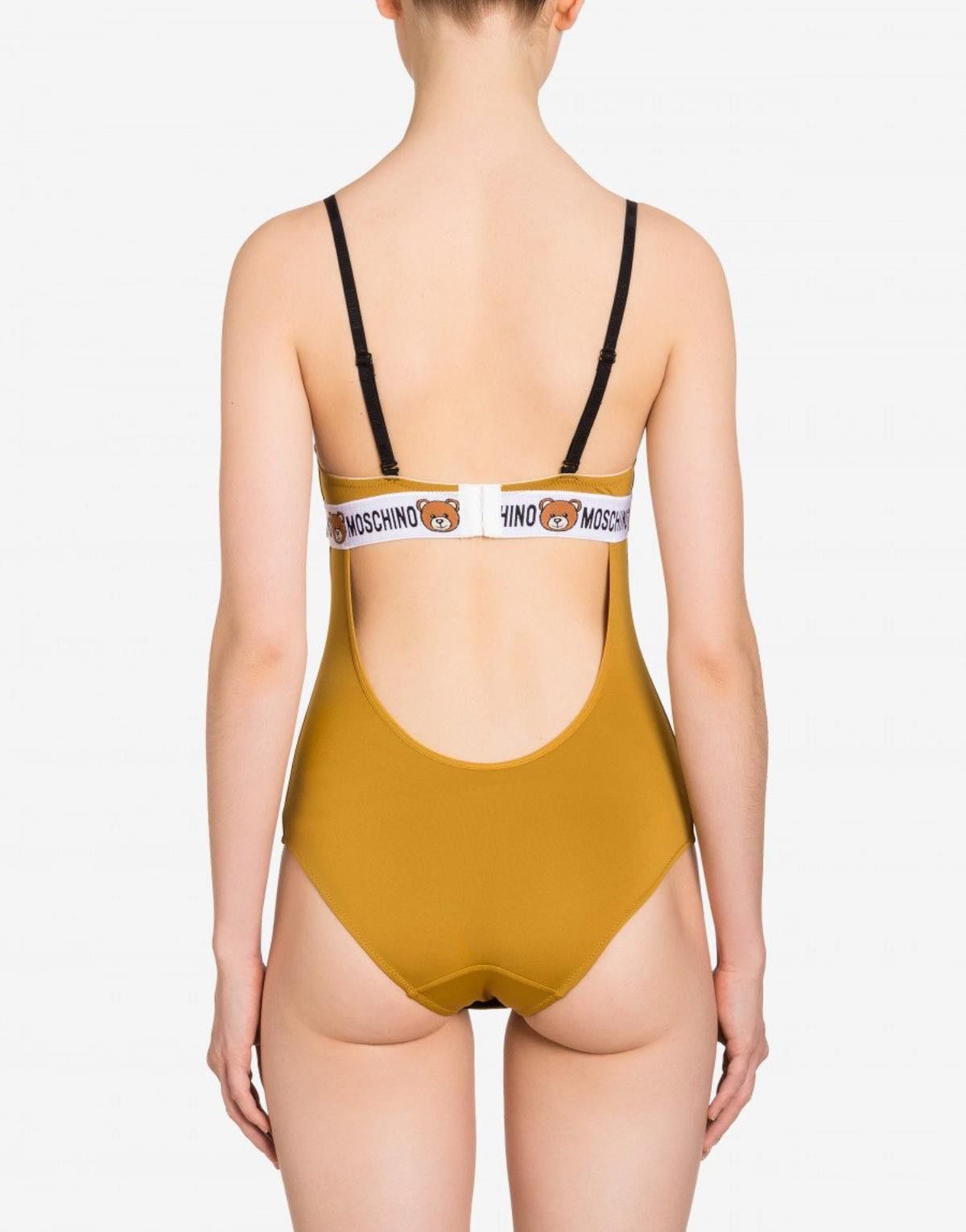 Moschino Moschino Bear Cub Bodysuit Nude Swimsuit Bra Beach Swimwear Size S / US 4 / IT 40 - 3 Thumbnail