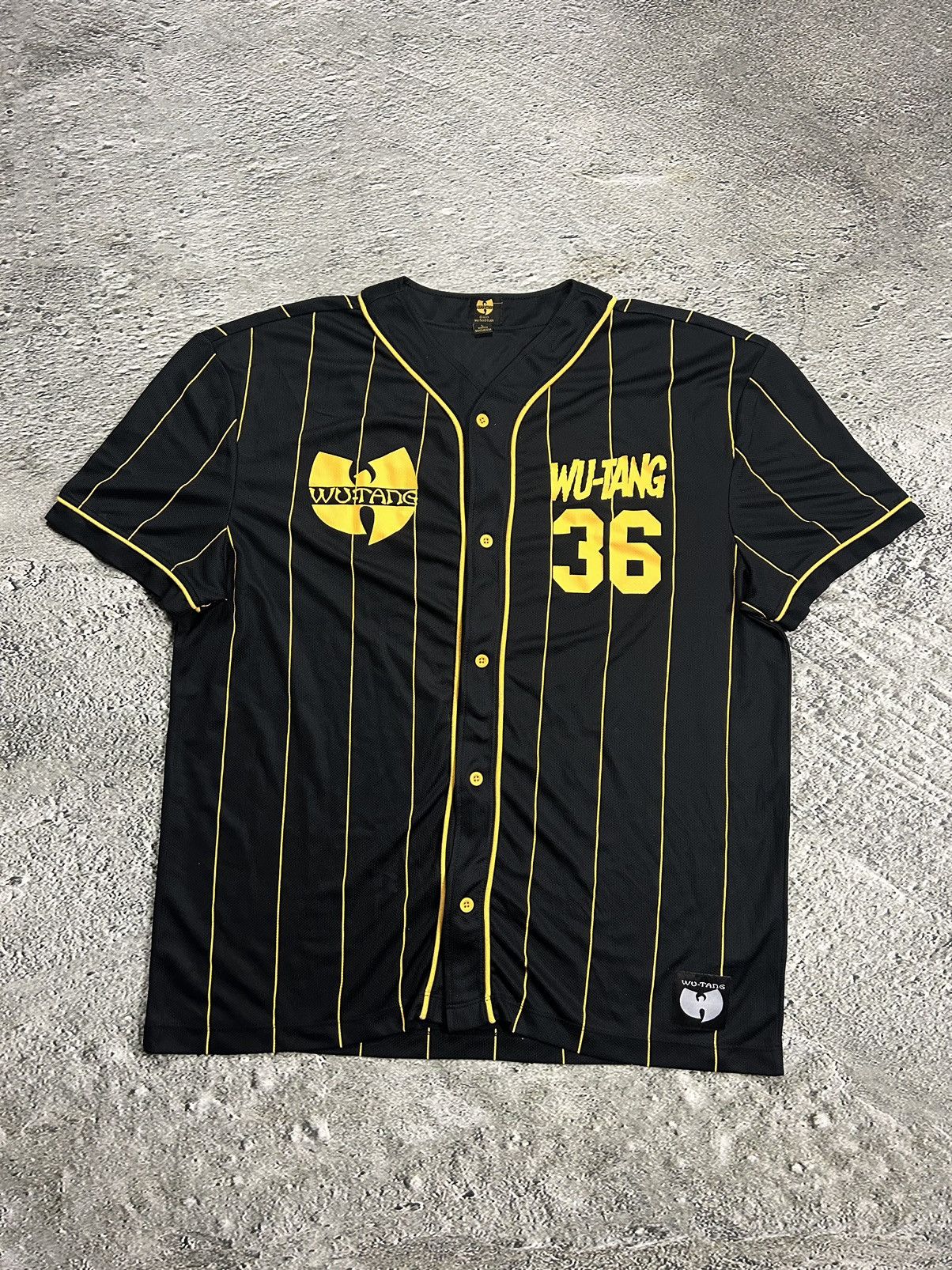 Vintage × Wu-Tang Clan Wu Tang Clan 36 Jersey button up black