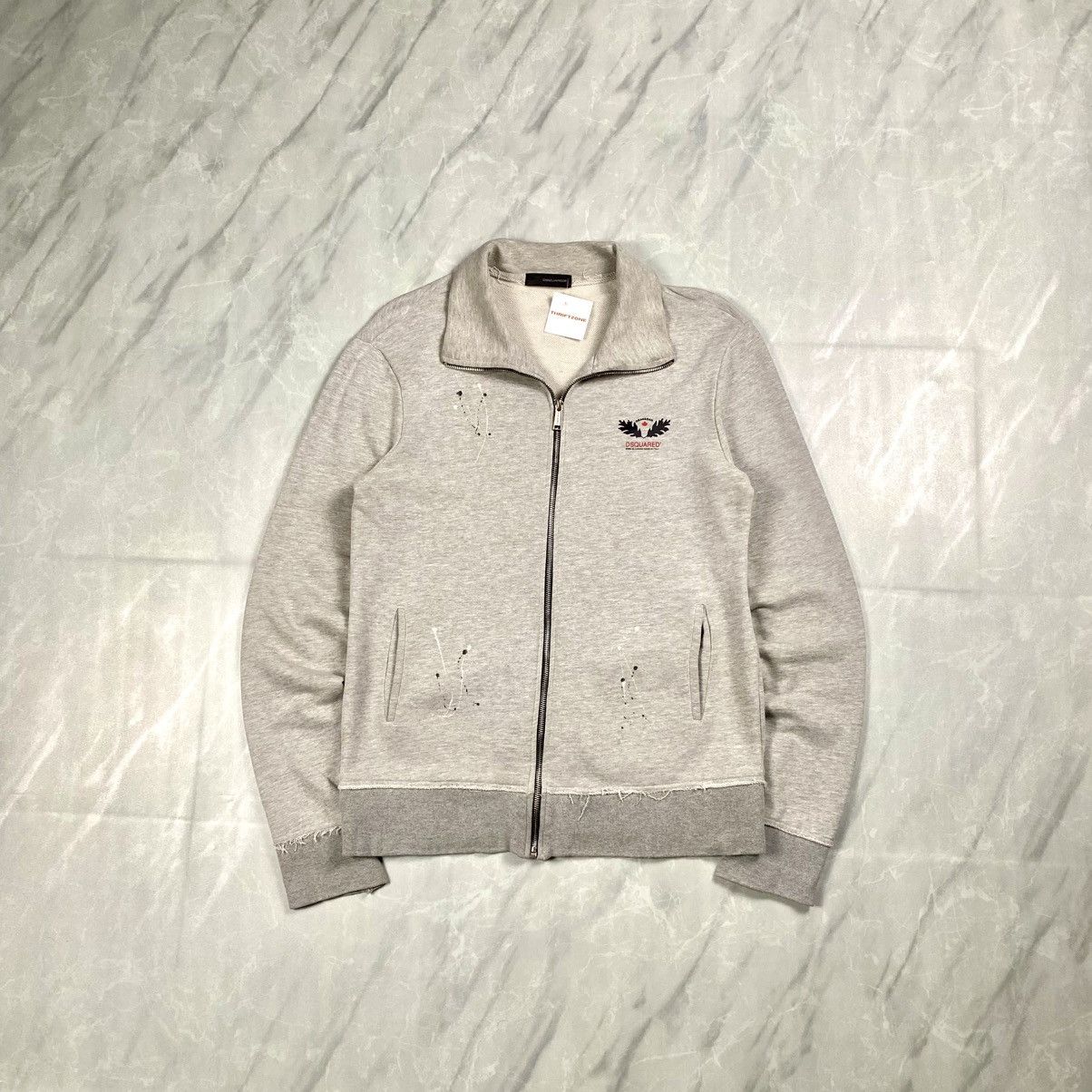 Dsquared2 Dean&Dan Rugged Painted Zip Up Sweater Jacket Size US M / EU 48-50 / 2 - 1 Thumbnail