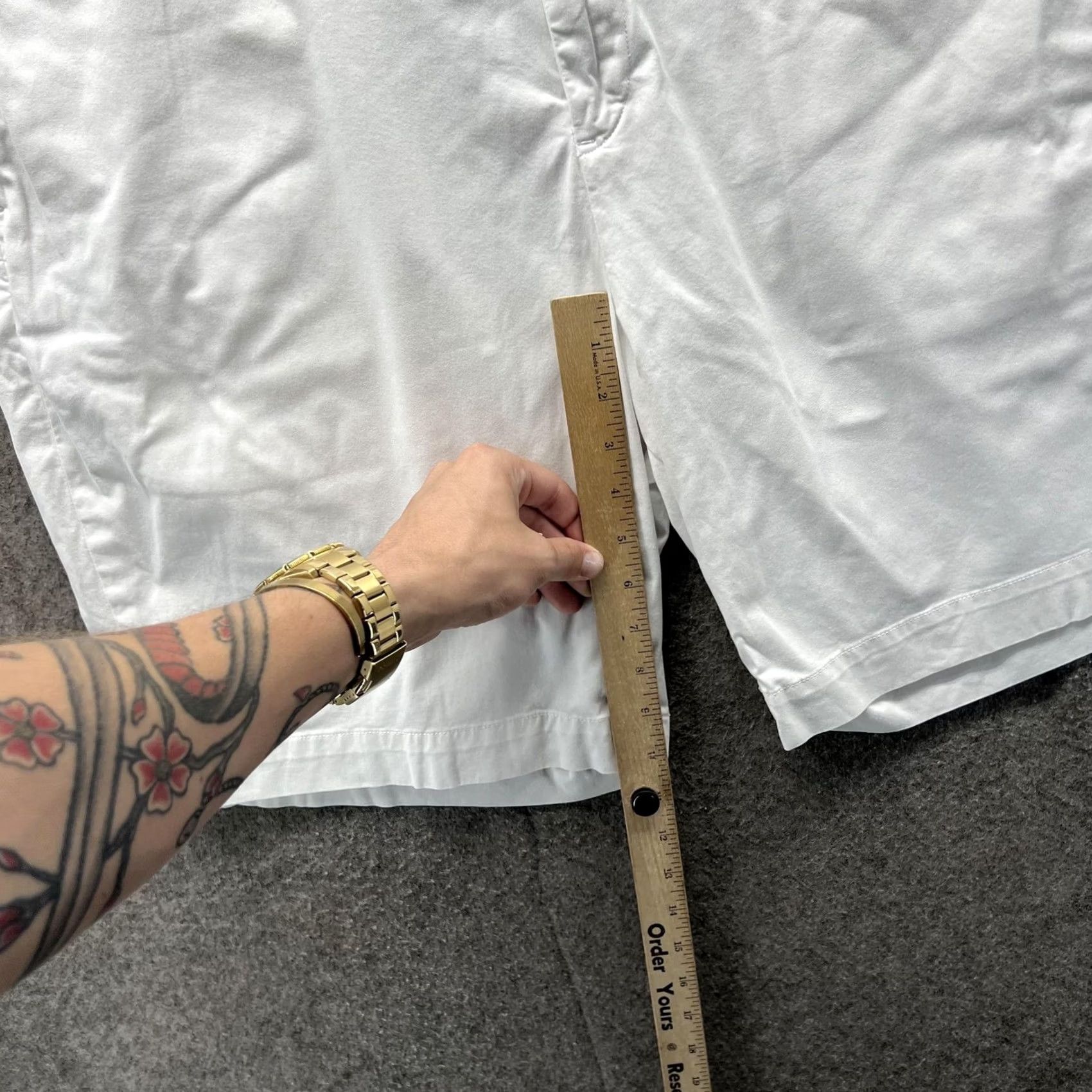 Polo Ralph Lauren Polo Ralph Lauren Shorts Mens 40 White Stretch Chino Flat Front Casual Mens Regular Size US L / EU 52-54 / 3 - 5 Thumbnail