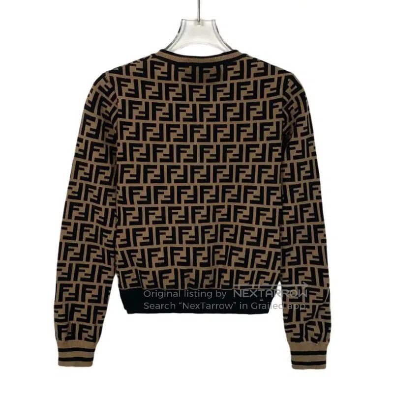 Fendi Fendi Brown Logo Knit Women’s Sweatshirt . Size S / US 4 / IT 40 - 2 Thumbnail