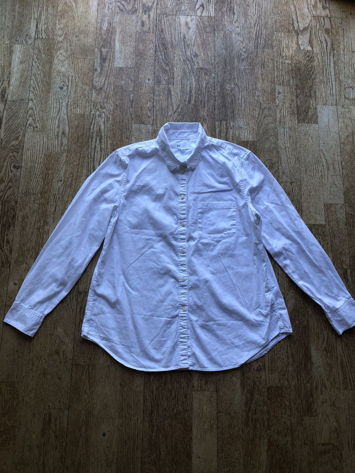 Gap GAP FITTED BOYFRIEND SHIRT BUTTON UP Size US L / EU 52-54 / 3 - 1 Thumbnail
