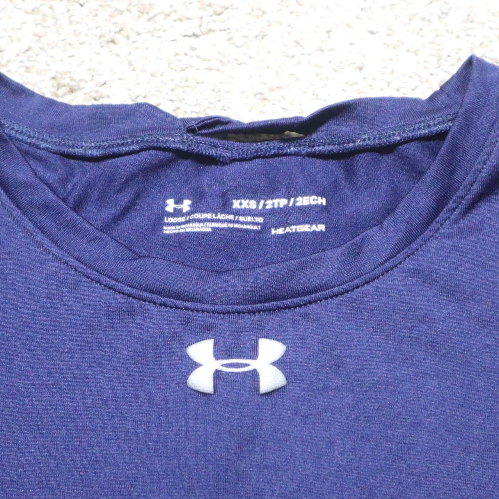 Under Armour Under Armour Heat Gear Shirt Women 2XS XS Pullover Short Sleeve Blue Running Top Shirt Breathable Lightweight All Seasons Casual Activewear Size XXS / US 00 / IT 34 - 2 Thumbnail
