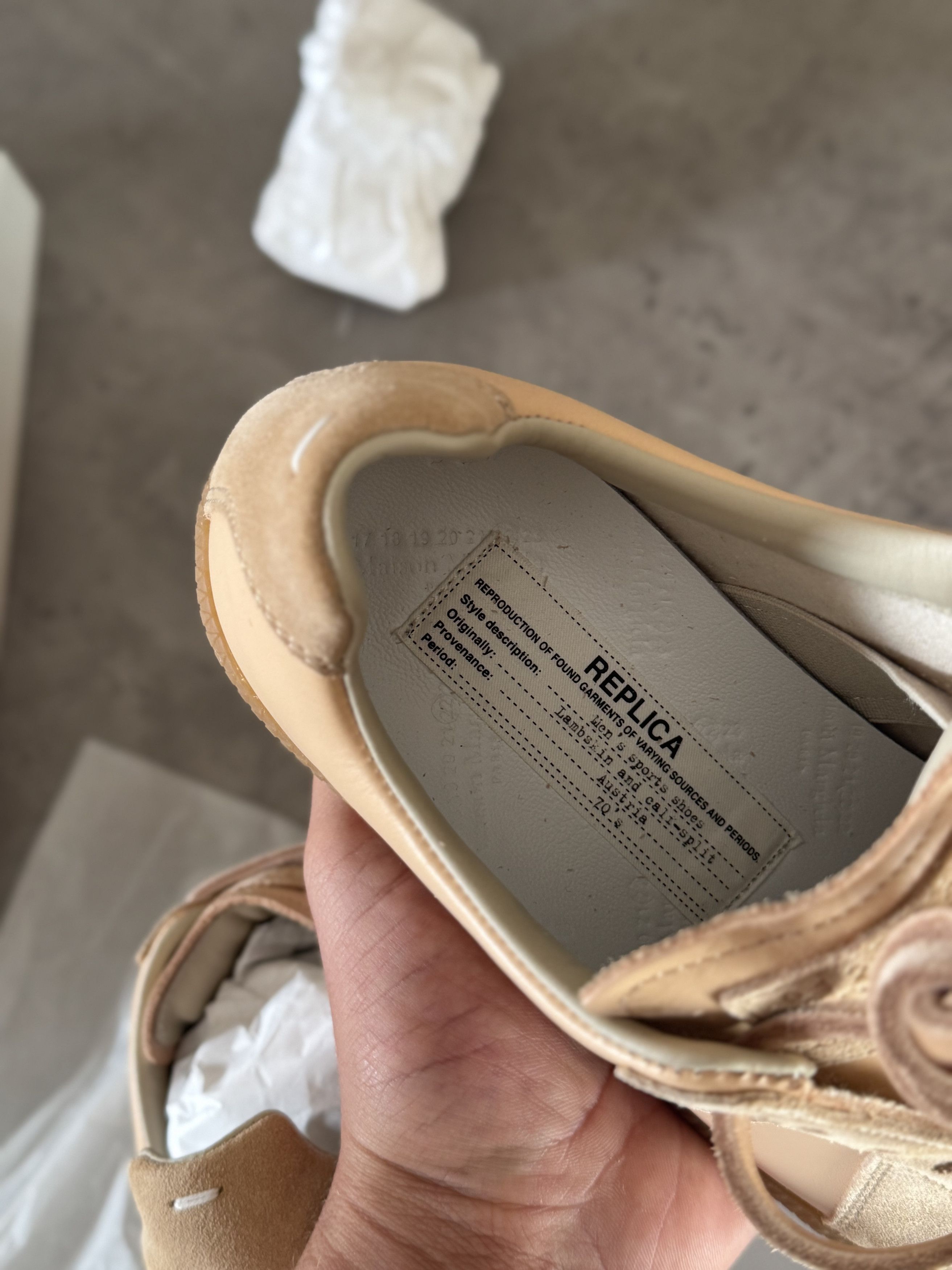 Maison Margiela maison margiela replica gat sneakers | peach Size US 5 / IT 35 - 8 Thumbnail