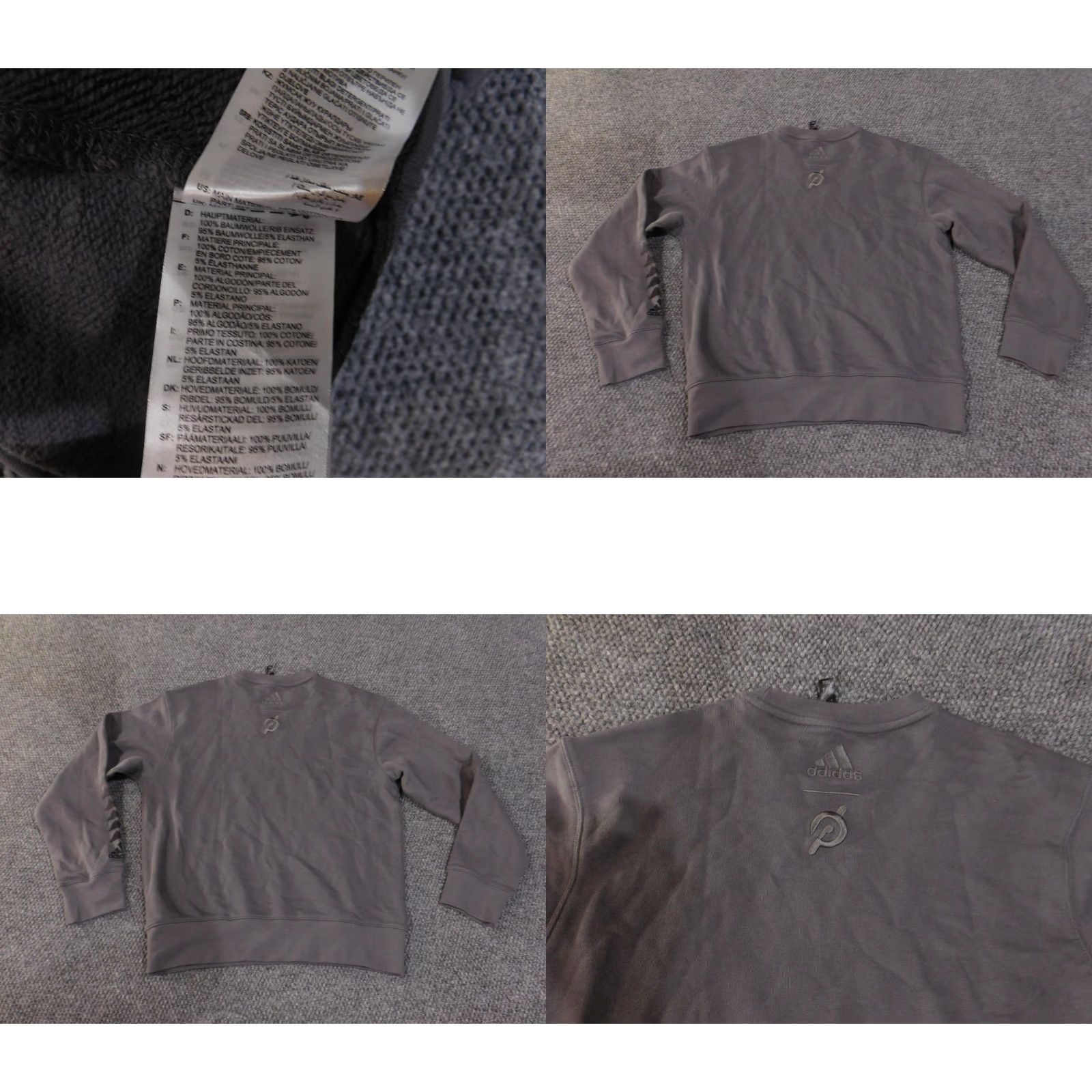 Adidas Adidas Peloton Sweatshirt Mens Small Gray Crewneck Pullover Logo Top Graphic Print Size US S / EU 44-46 / 1 - 8 Thumbnail