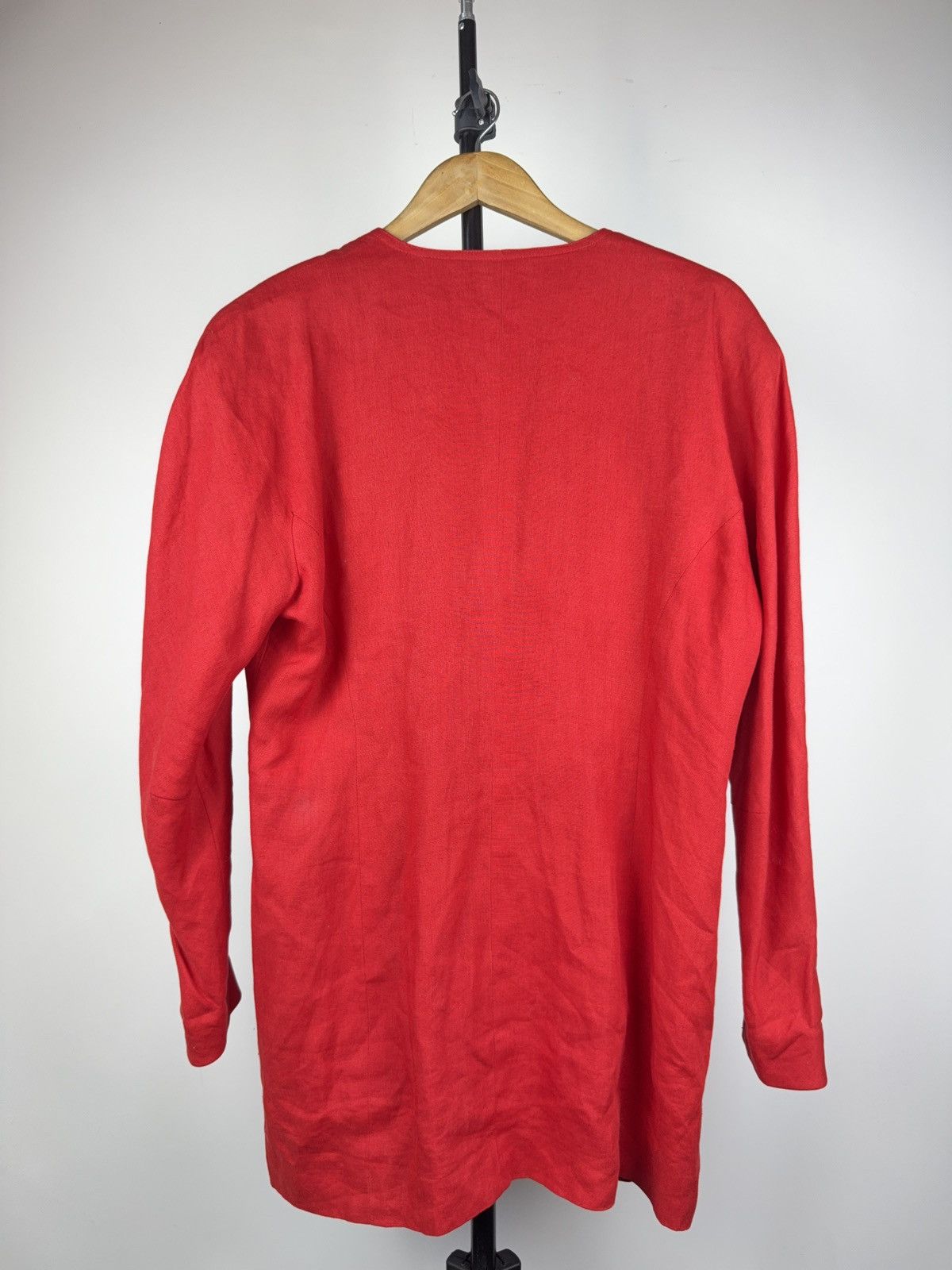 Bogner 80s Vintage Bogner Red Linen Blazer Made in West Germany Size L / US 10 / IT 46 - 13 Thumbnail