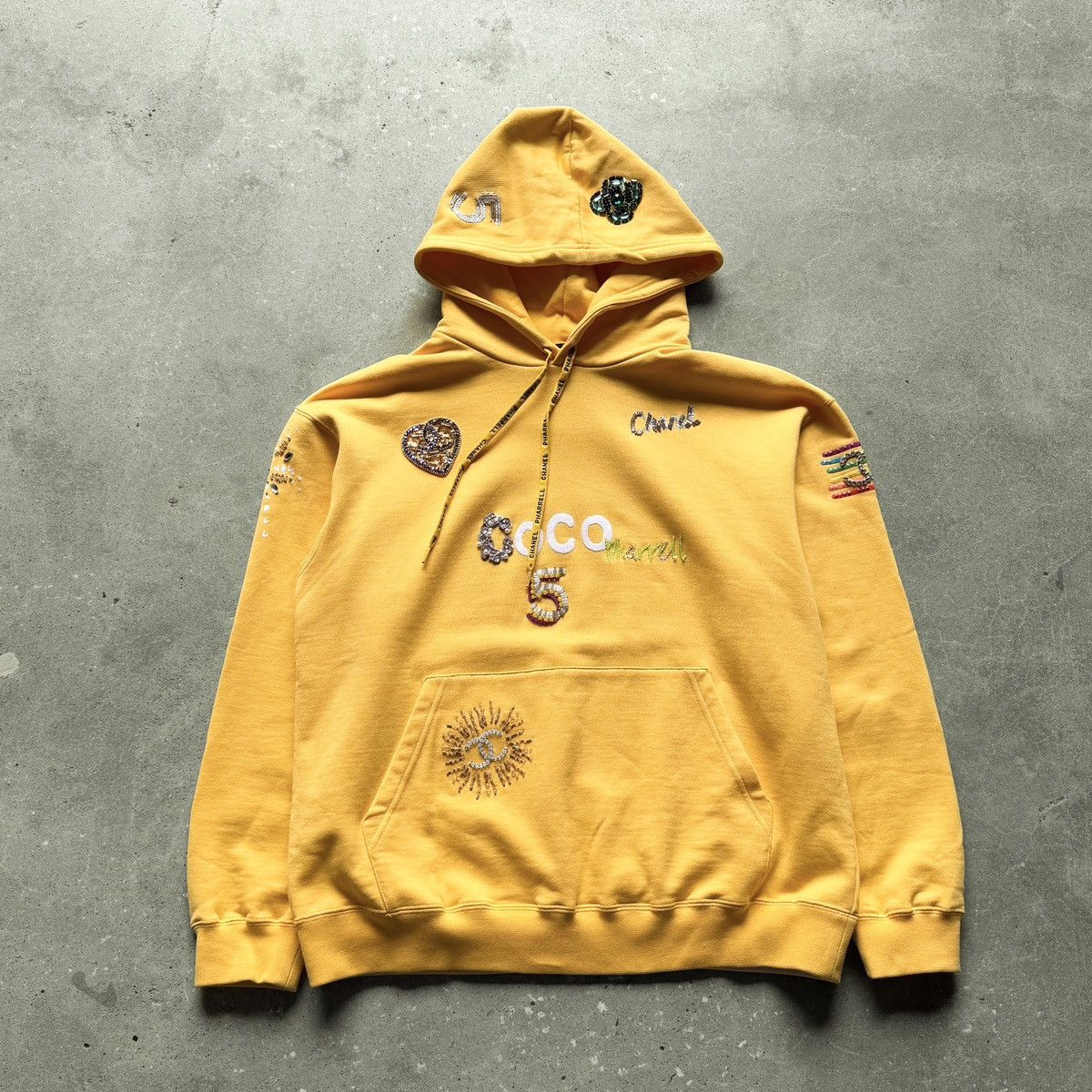 Chanel Chanel x Pharrell 2019 Coco Hand Beaded Lesage Yellow Hoodie Size US M / EU 48-50 / 2 - 16 Thumbnail