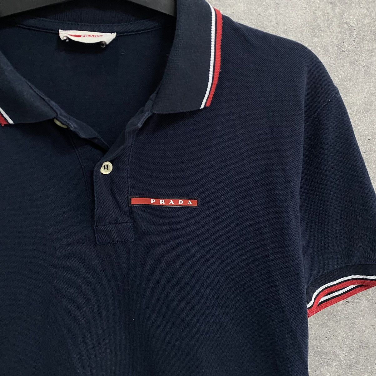 Prada Vintage Prada Polo T-Shirt Red Tab Logo Size US M / EU 48-50 / 2 - 5 Thumbnail