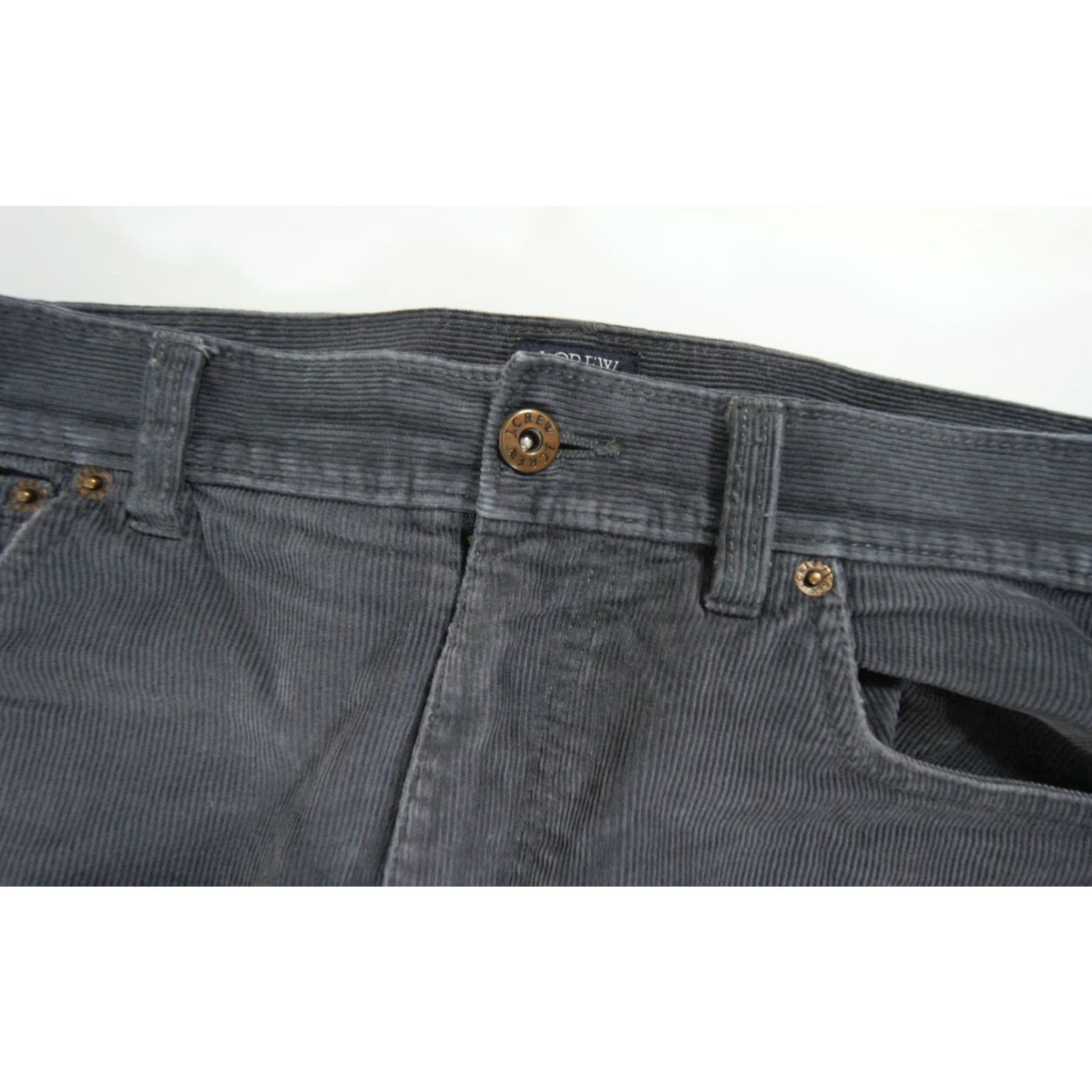 J.Crew J.Crew The Sutton Corduroy Pants Men 31x30 Gray Adult Regular Straight 5-Pocket Denim Chino Workwear Casual Belt Loops Slim Fit Mens Size US 31 - 3 Thumbnail