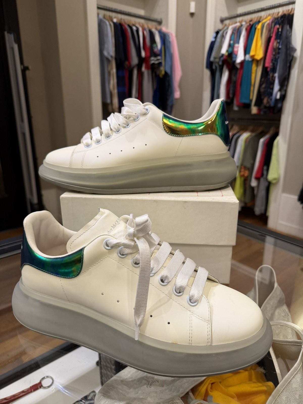 Alexander McQueen Alexander Mcqueen Oversized Sneaker -Iridescent Heel Size US 9.5 / EU 42-43 - 2 Thumbnail