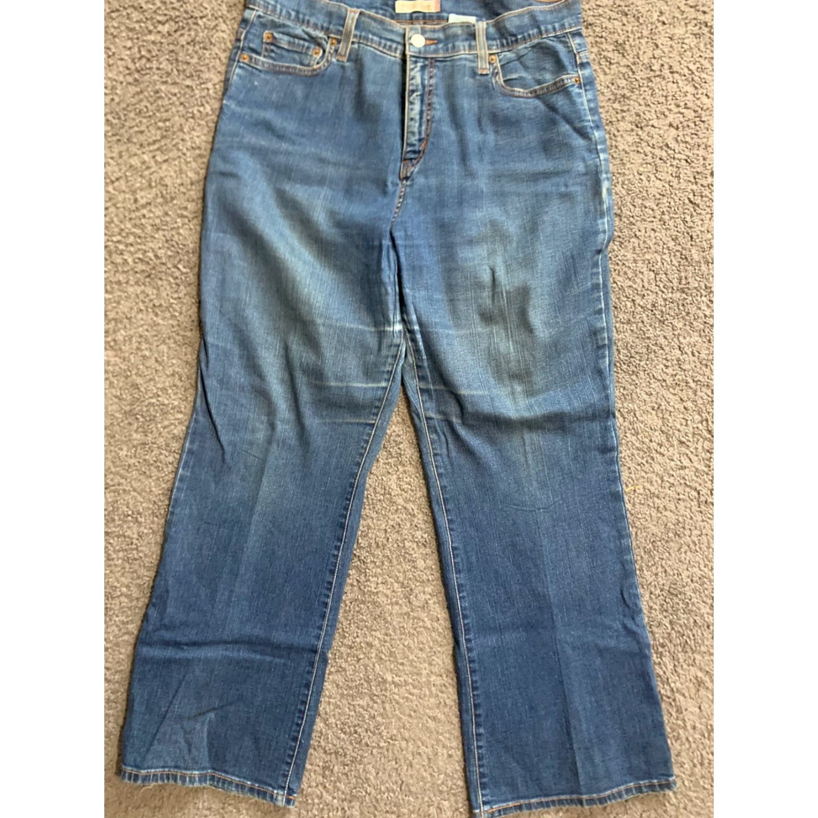 Vintage VINTAGE Levis? 512 Perfectly Slimming Boot Cut Jeans Women's 14P 30x29 Blue Denim Stretch 90s Designer Jeans Womens Size 36" / US 14 / IT 50 - 4 Thumbnail