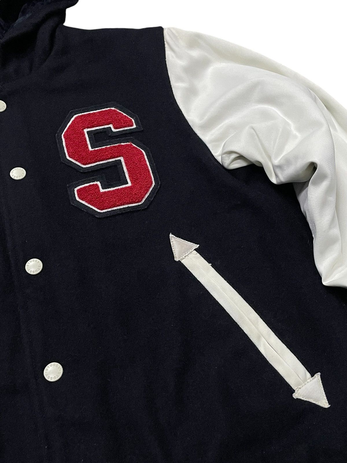 Stussy × Vintage Stussy International Tour Wool Varsity Hooded Jacket Size US S / EU 44-46 / 1 - 6 Thumbnail