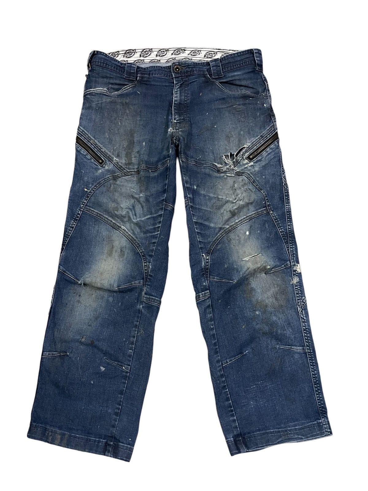 Dickies Dickies Paint Splatter Multipocket Distressed Baggy Jeans Size US 36 / EU 52 - 1 Thumbnail