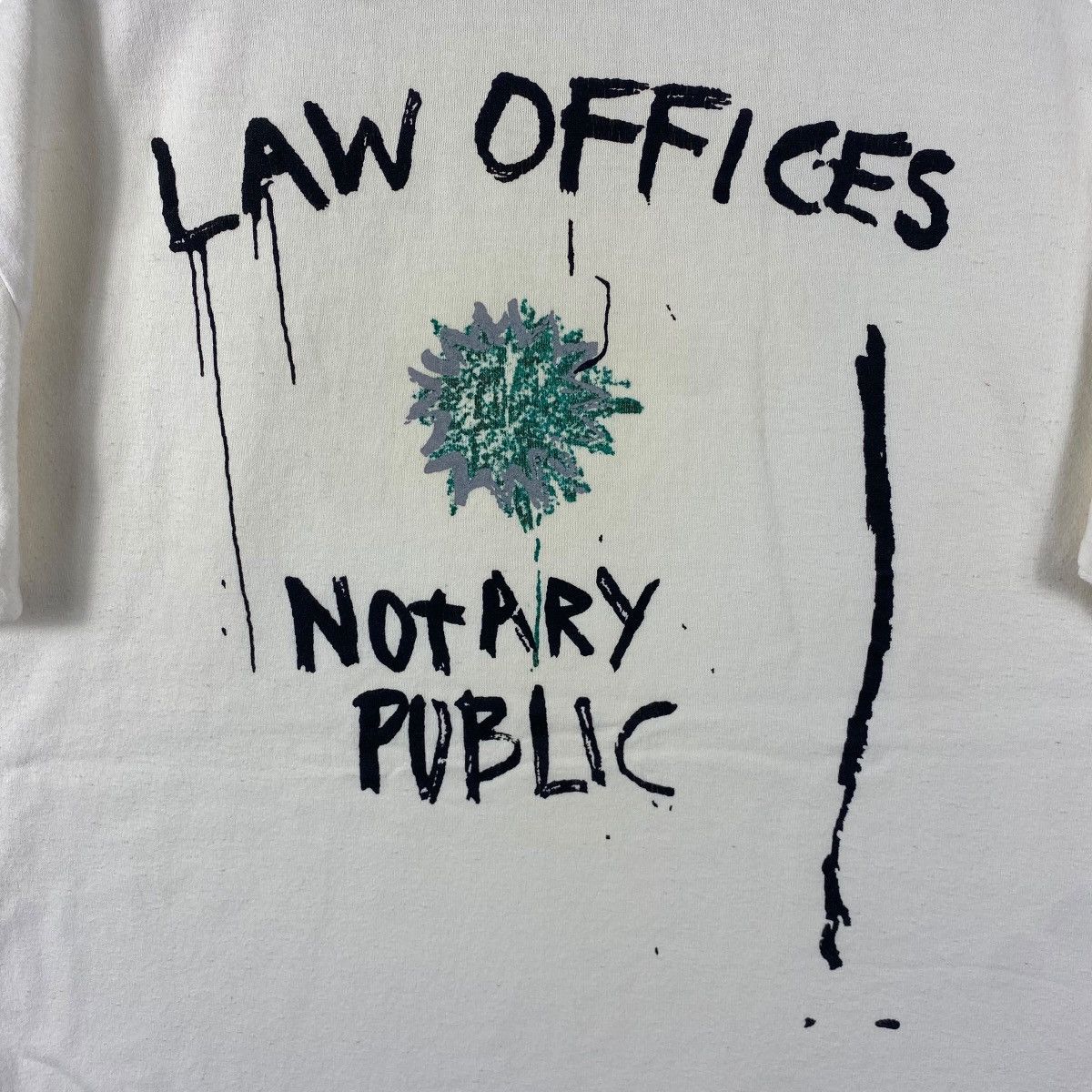 Jean-Michel Basquiat × Vintage Vintage 00's JEAN-MICHEL BASQUIAT Law Offices Notary Public Size US M / EU 48-50 / 2 - 2 Thumbnail