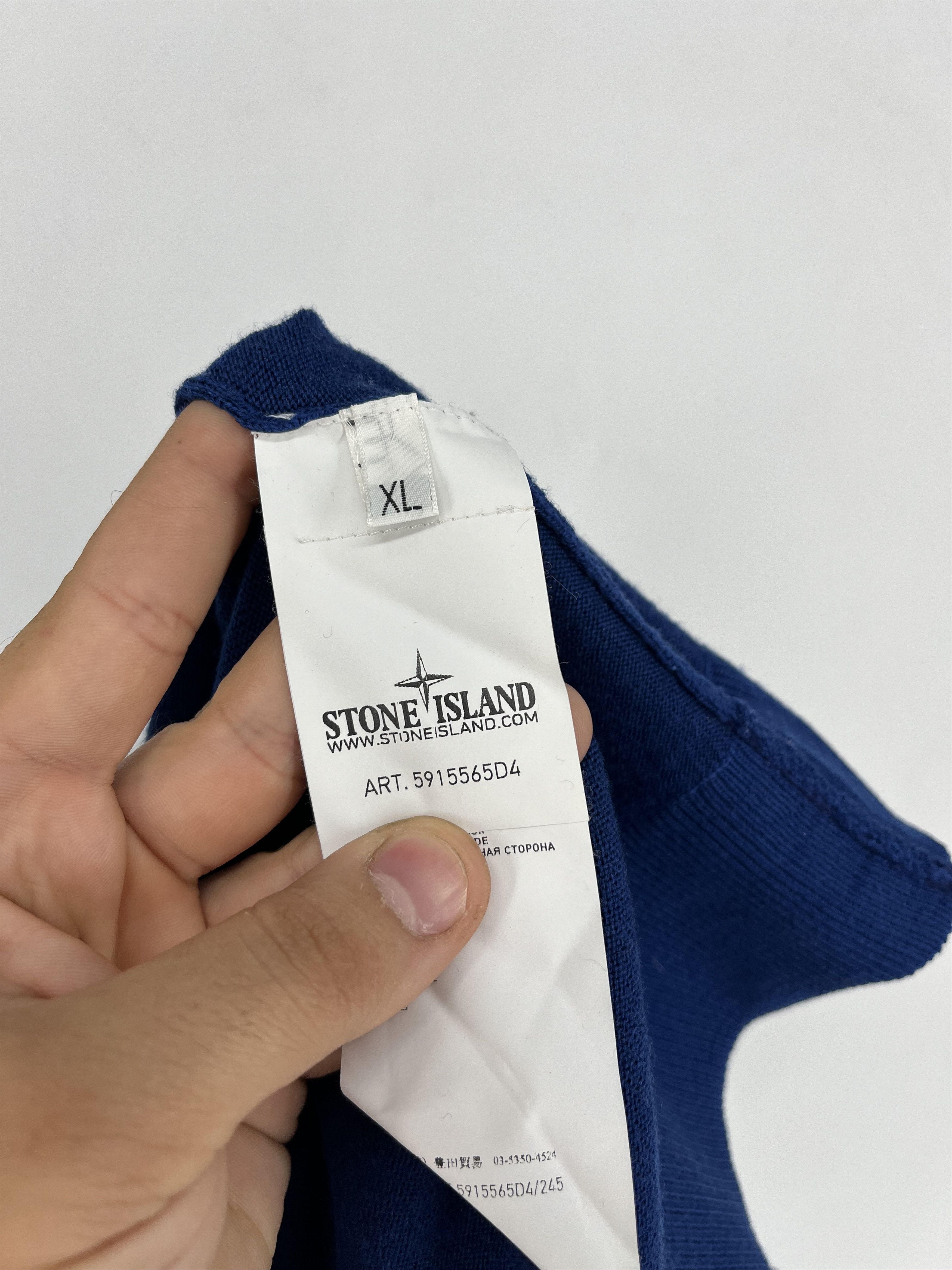 Stone Island × Vintage Vintage Stone Island V-Neckline Lanawool Sweater Size US XL / EU 56 / 4 - 13 Thumbnail