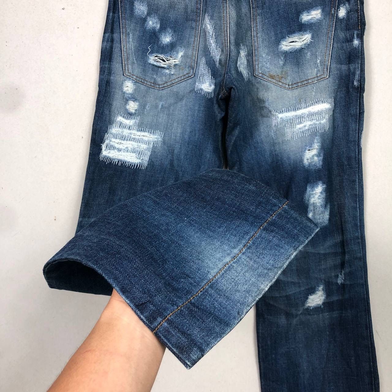 Dolce & Gabbana Destroyed Dolce & Gabbana Distress Ripped Jeans Punk Denim Size US 31 - 13 Thumbnail