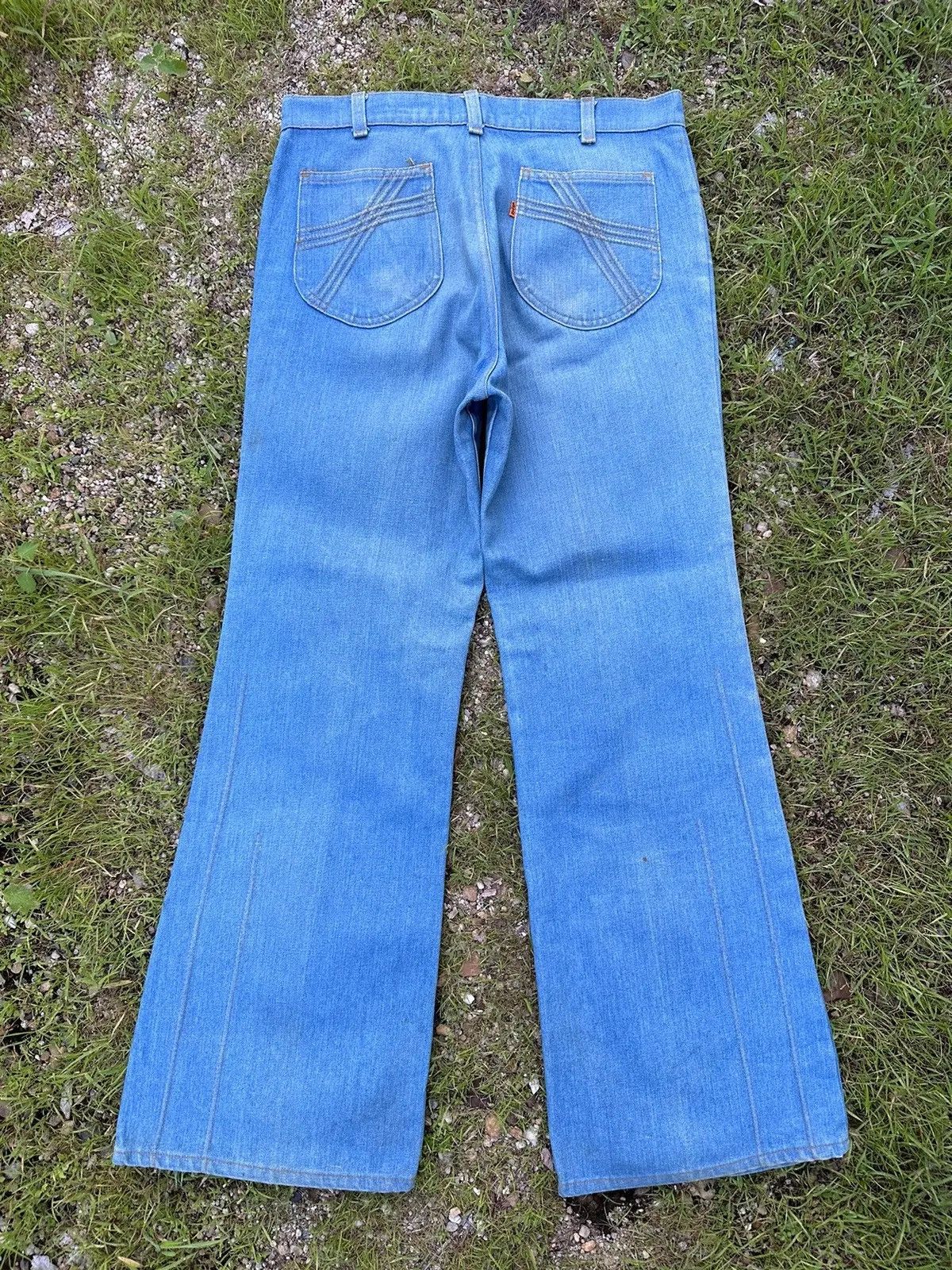 80’s VINTAGE LEVI’S JEANS WIDE LEGS ORANGE TAB DENIM TALON42