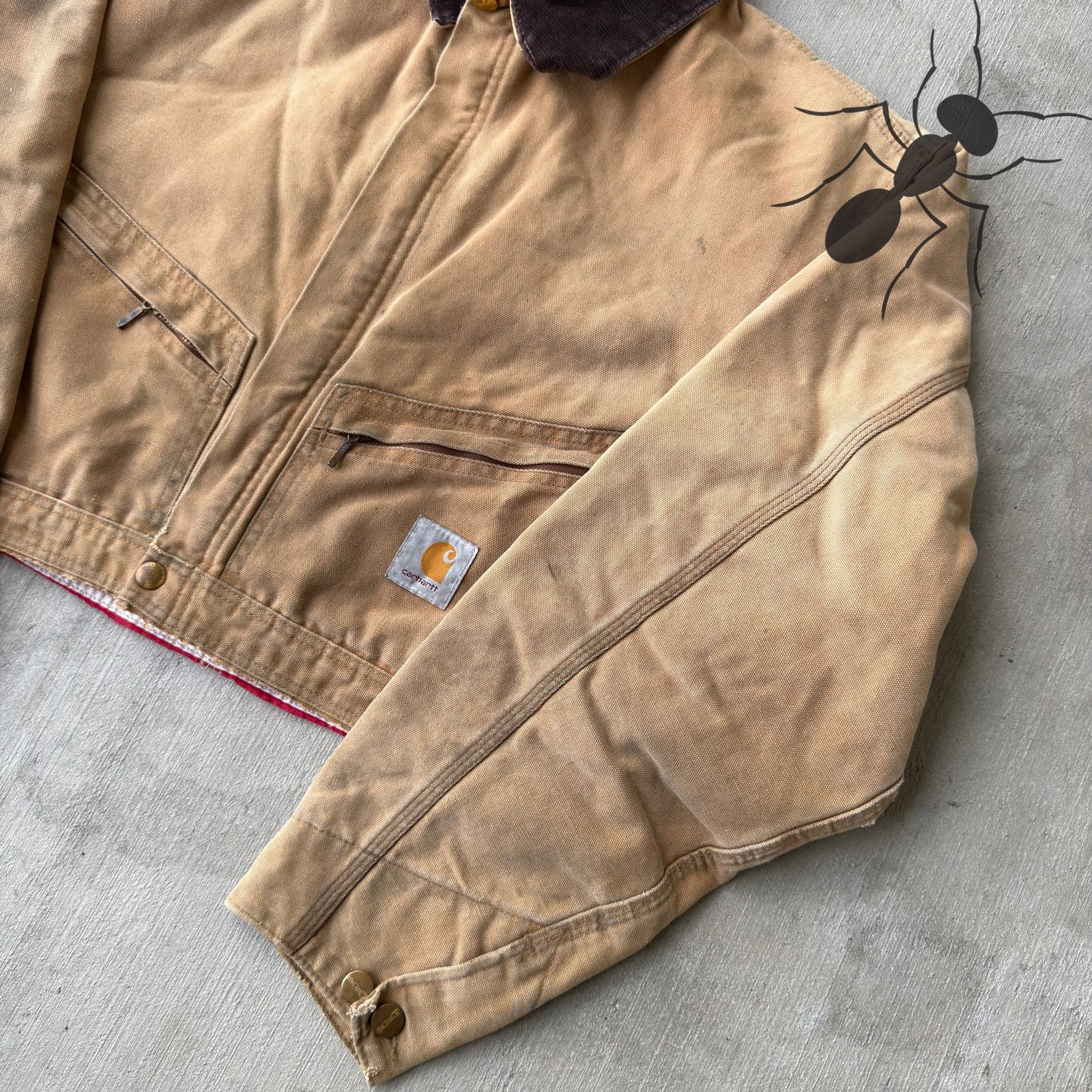 Carhartt × Vintage Carhartt brown cropped Detroit style work wear jacket Size US L / EU 52-54 / 3 - 4 Thumbnail