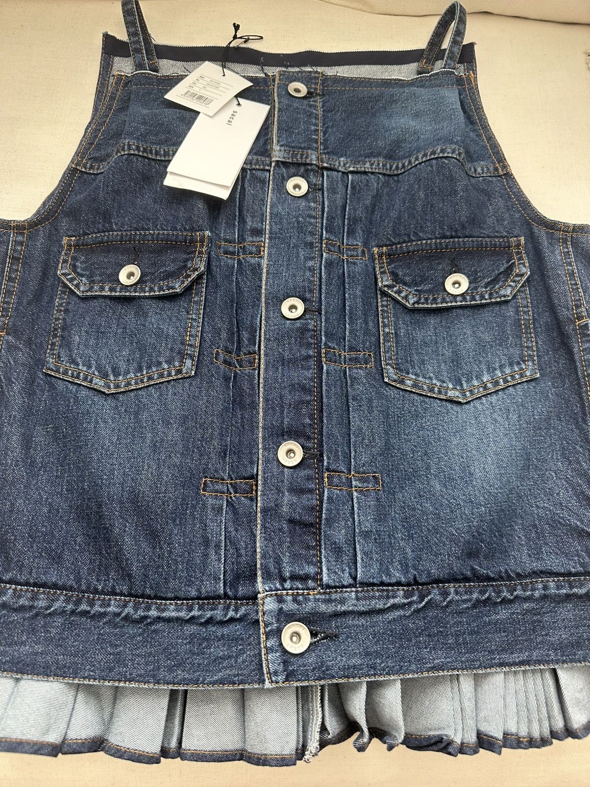 Sacai Sacai Denim Camisole Women Shirt Size S / US 4 / IT 40 - 8 Thumbnail