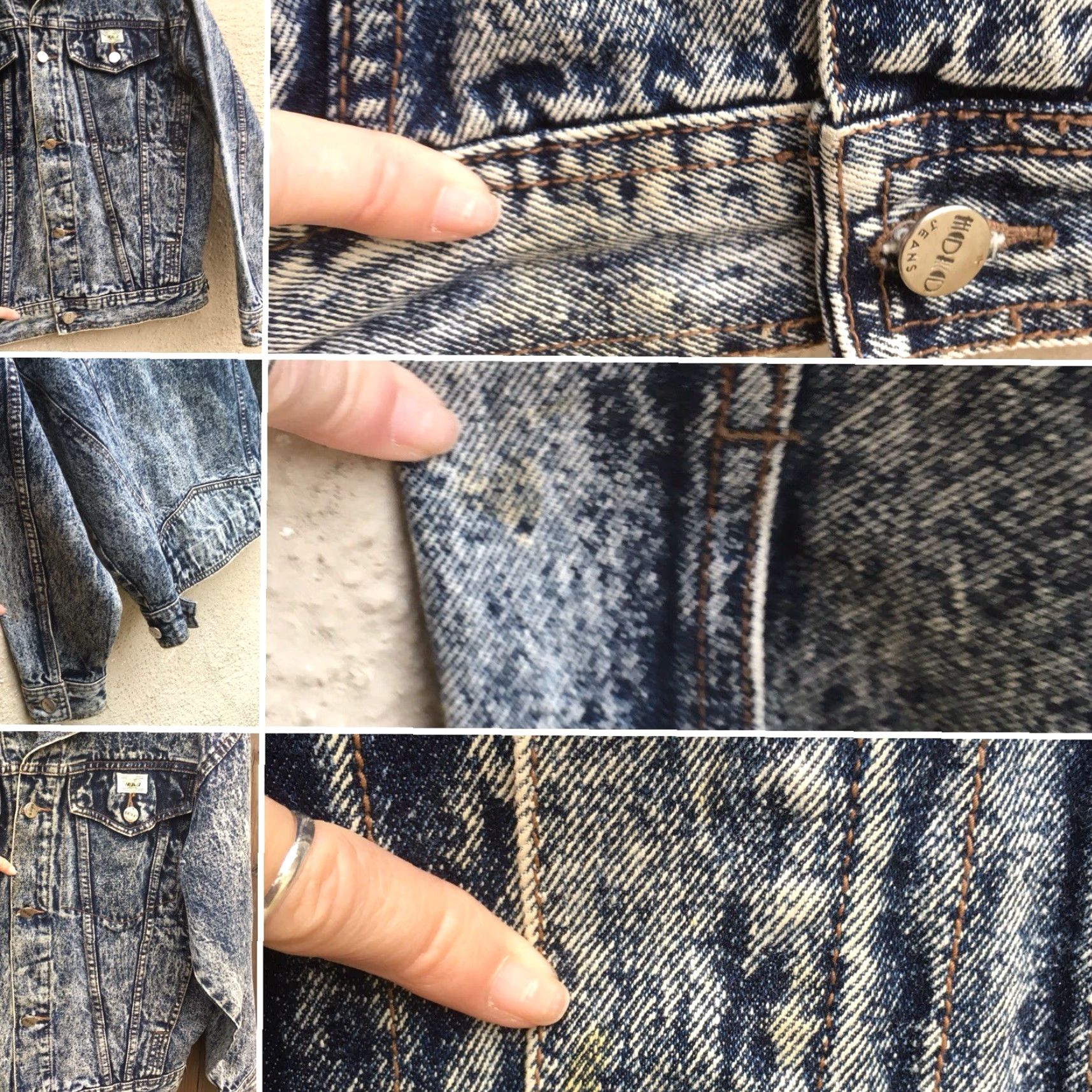 Denime VINTAGE Hoko Jeans Jacket Hoko New York Denim M 1980s 80s Size US 31 - 5 Thumbnail