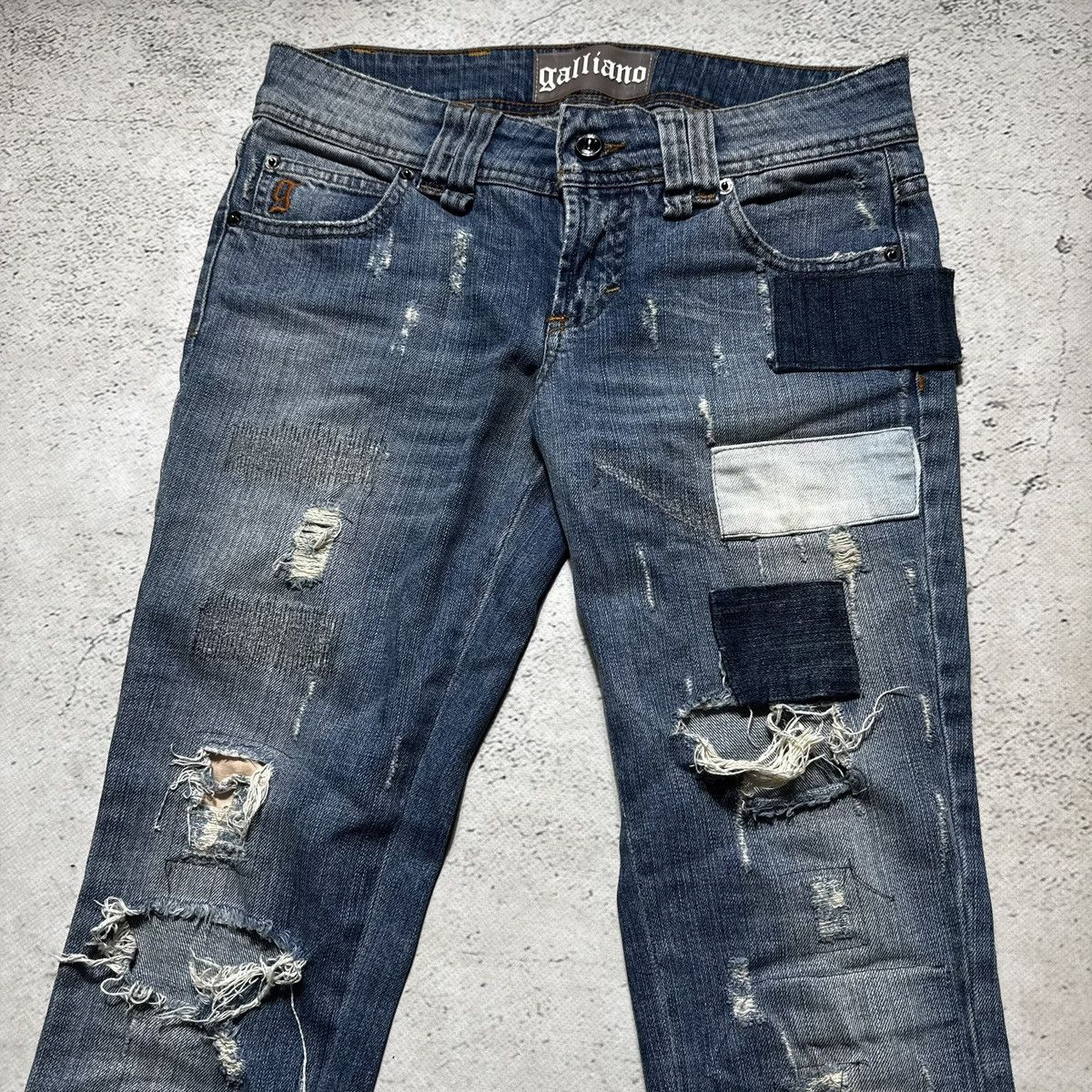 John Galliano drip john galliano distressed women jeans destroy avantgarde Size 27" / US 4 / IT 40 - 5 Thumbnail