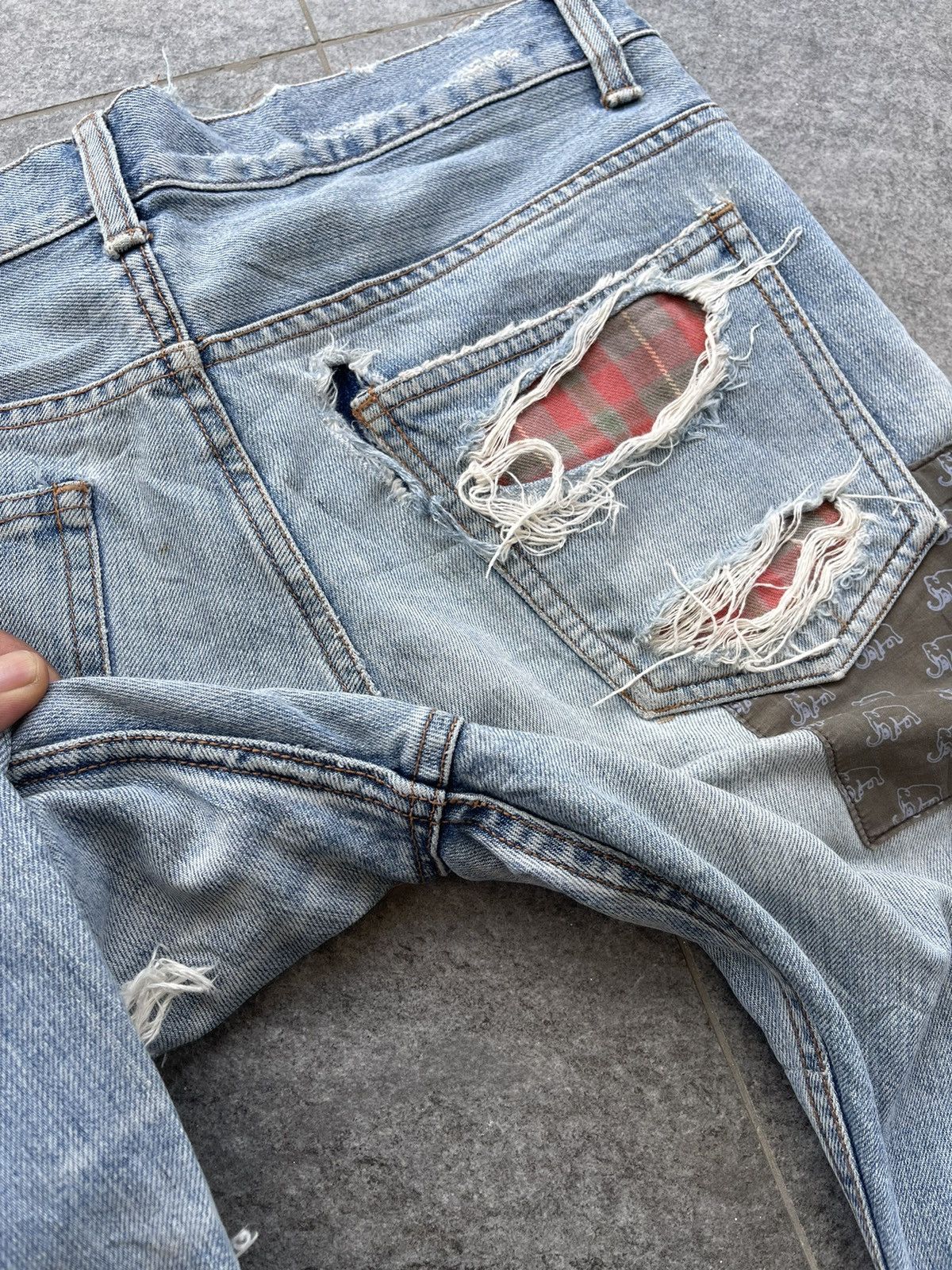Japanese Brand Vintage Unbrand Distressed Denim Size US 32 / EU 48 - 6 Thumbnail