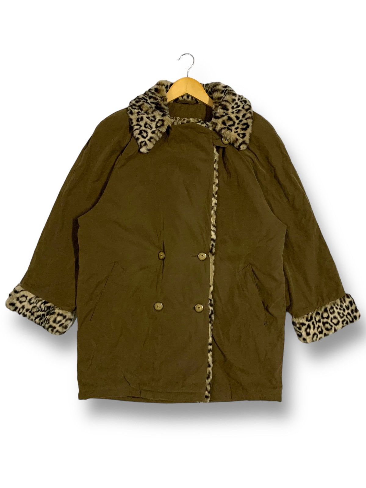 Other 4 Season of London Leopard Faux Fur Long Coat Size L / US 10 / IT 46 - 2 Thumbnail
