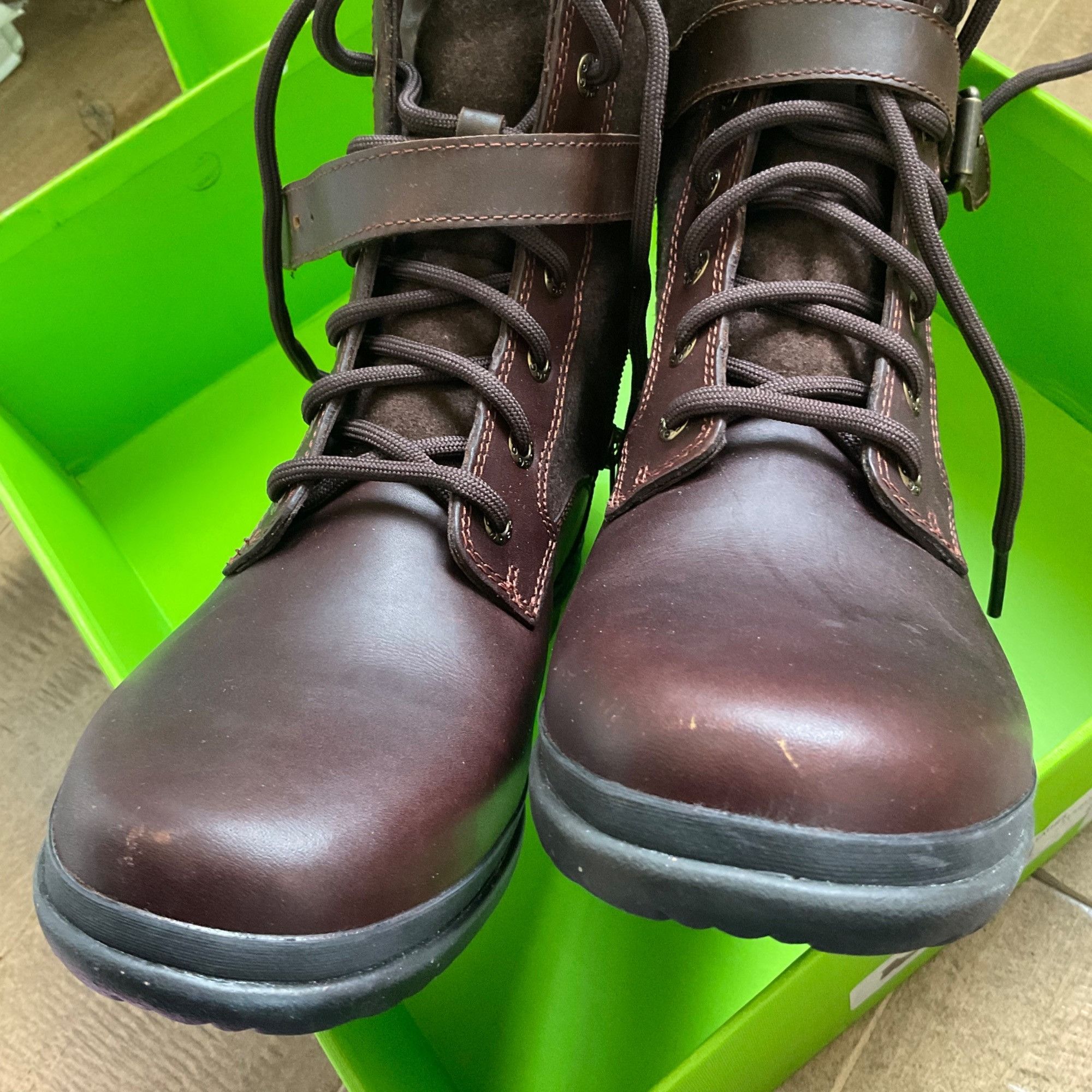 Ugg UGG KESEY Brown WATERPROOF LEATHER ANKLE LACE-UP BOOTS SHOES Size US 6 / IT 36 - 2 Thumbnail