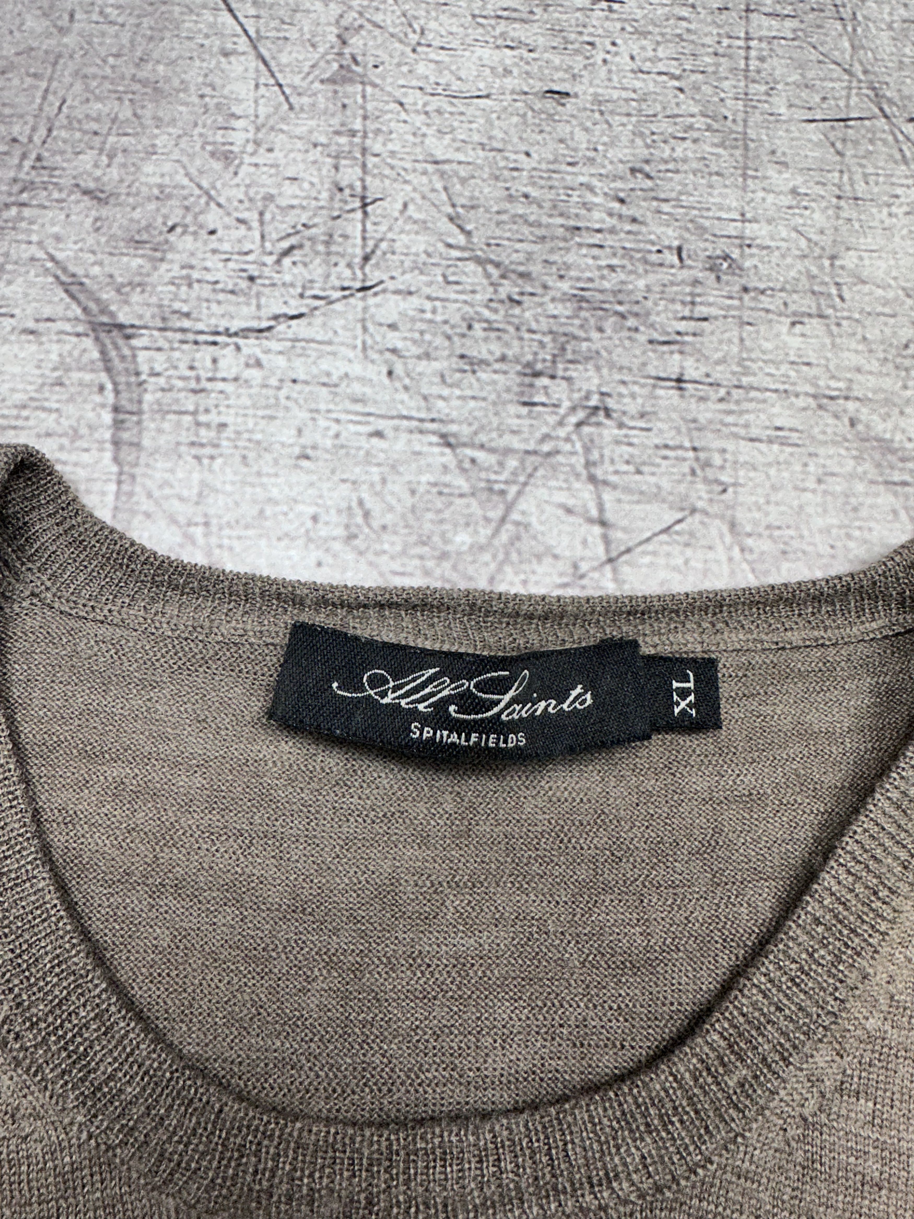Allsaints Allsaints Shadow Mens Crew Neck Wool Sweater Size US XL / EU 56 / 4 - 4 Thumbnail