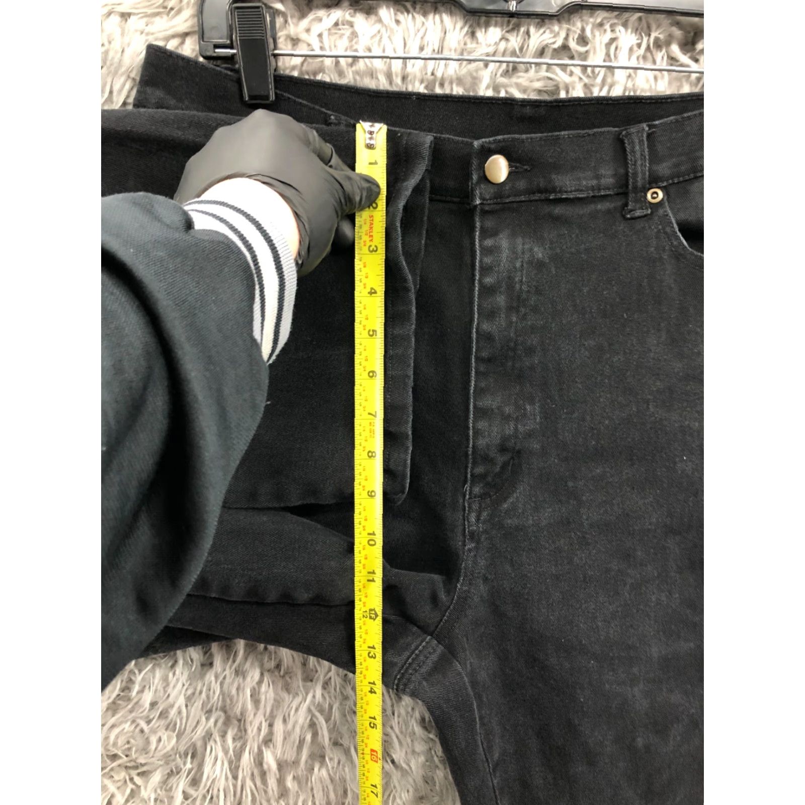 Vintage Bonjour High Rise Straight Jeans Plus Size 18 Womens Dark Wash Black Size 40" / US 18 - 4 Thumbnail