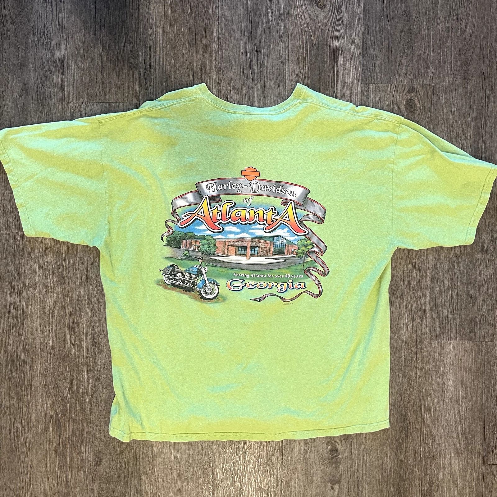 Harley Davidson Harley Davidson Atlanta Georgia Motorcycle Graphic Tee Size US XXL / EU 58 / 5 - 2 Thumbnail
