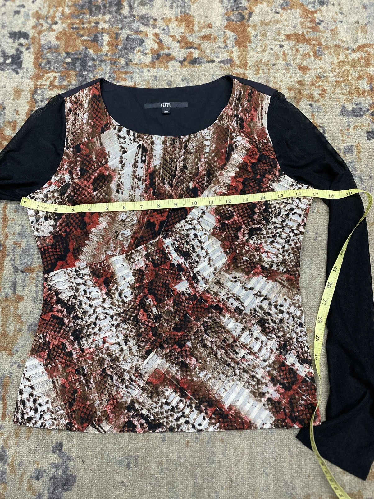 Japanese Brand × Jean Paul Gaultier jean paul gaultier style meshtop snake skin YETTS Size S / US 4 / IT 40 - 12 Thumbnail