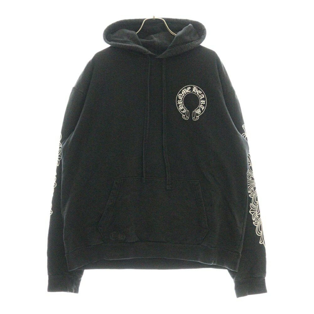 Chrome Hearts Horseshoe Floral Hoodie Black | Grailed
