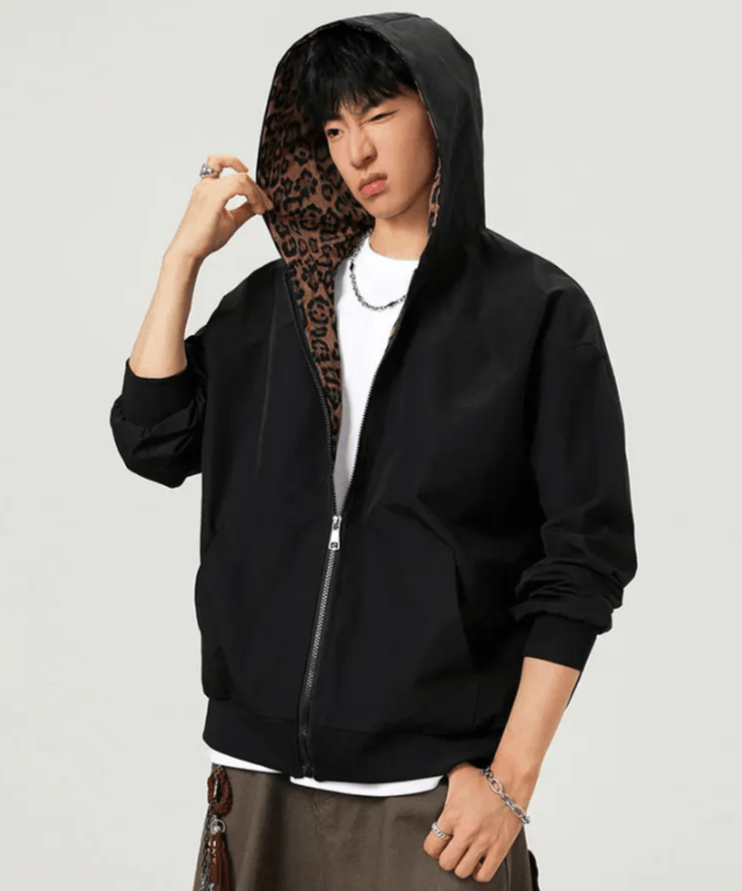 Japanese Brand Leopard Print Men's Hooded Jacket Size US L / EU 52-54 / 3 - 2 Thumbnail