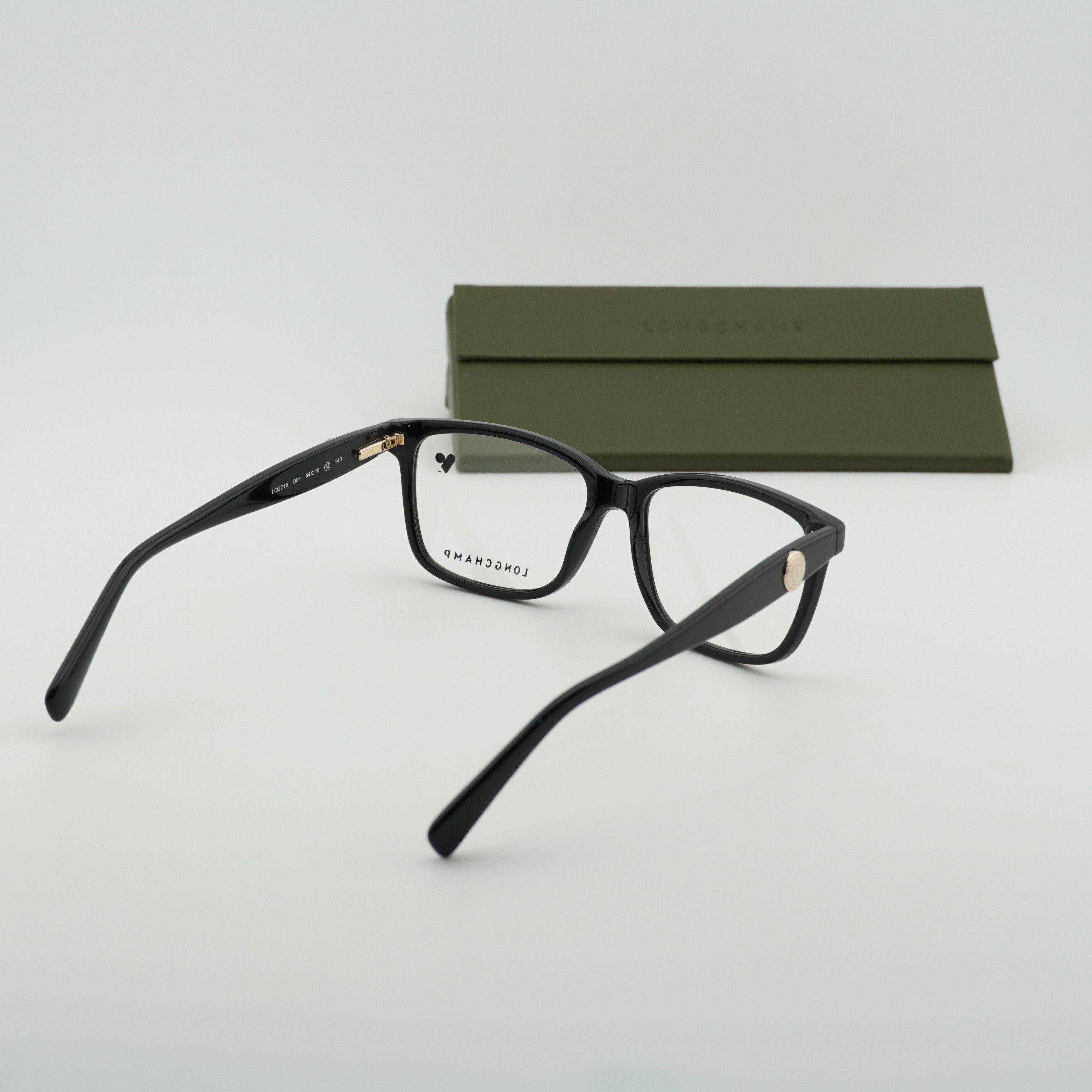 Longchamp Longchamp LO2716 001 Eyeglasses Black 54mm Rectangle Frame Size ONE SIZE - 9 Thumbnail