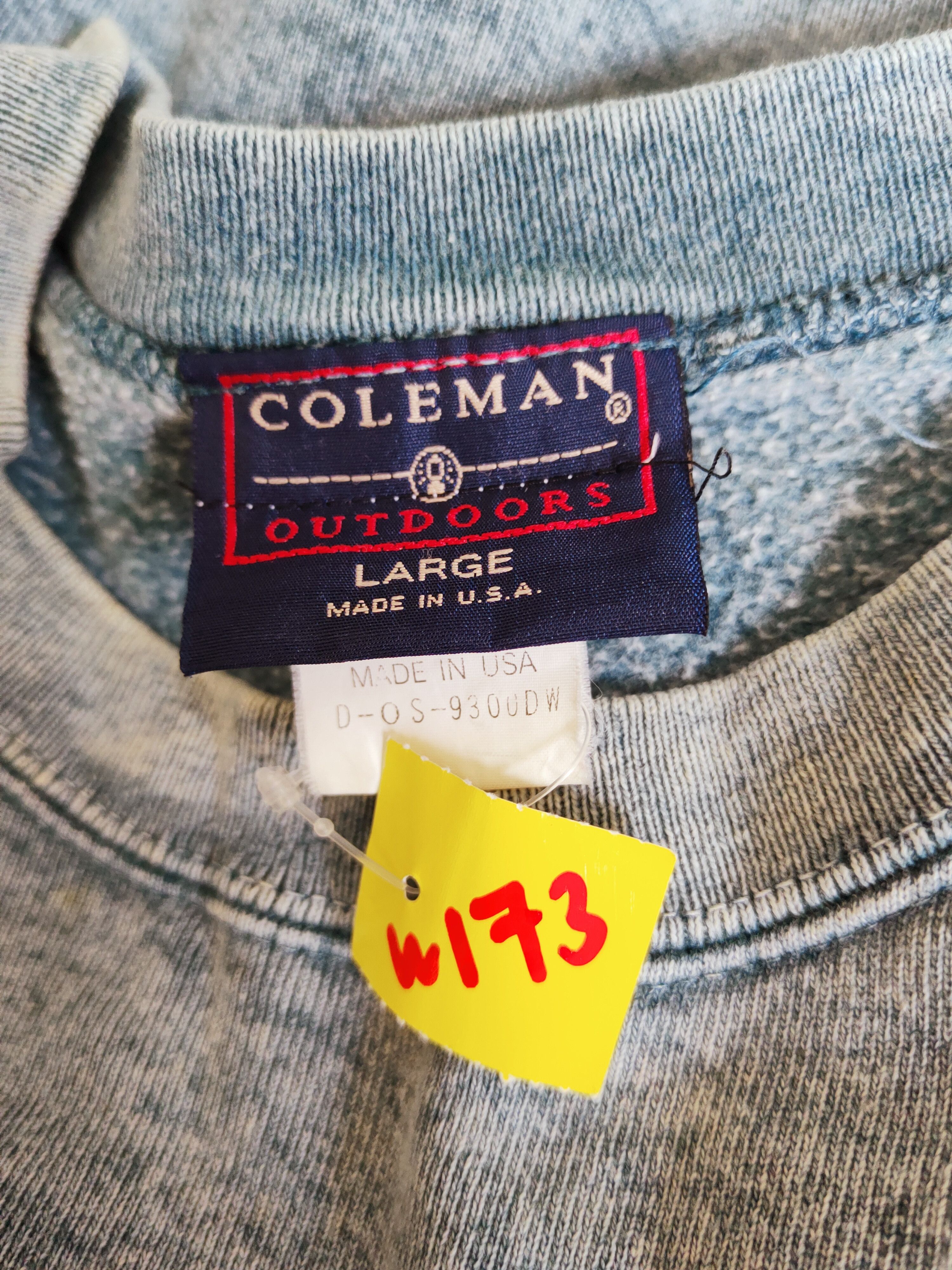 Coleman Coleman outdoor Made In Usa vintage Faded Sweatshirts #W173 Size US L / EU 52-54 / 3 - 12 Thumbnail