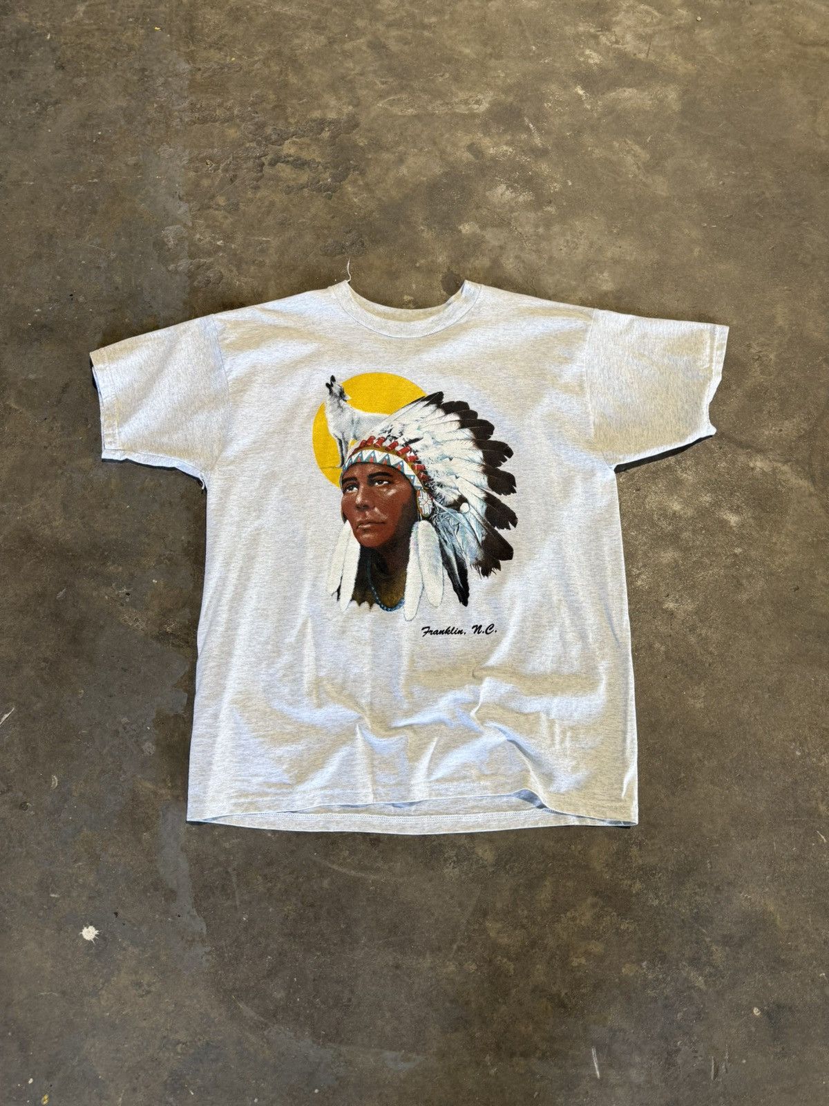 Vintage Vintage Franklin N.C Native American Wolf Tee Size US XL / EU 56 / 4 - 1 Thumbnail