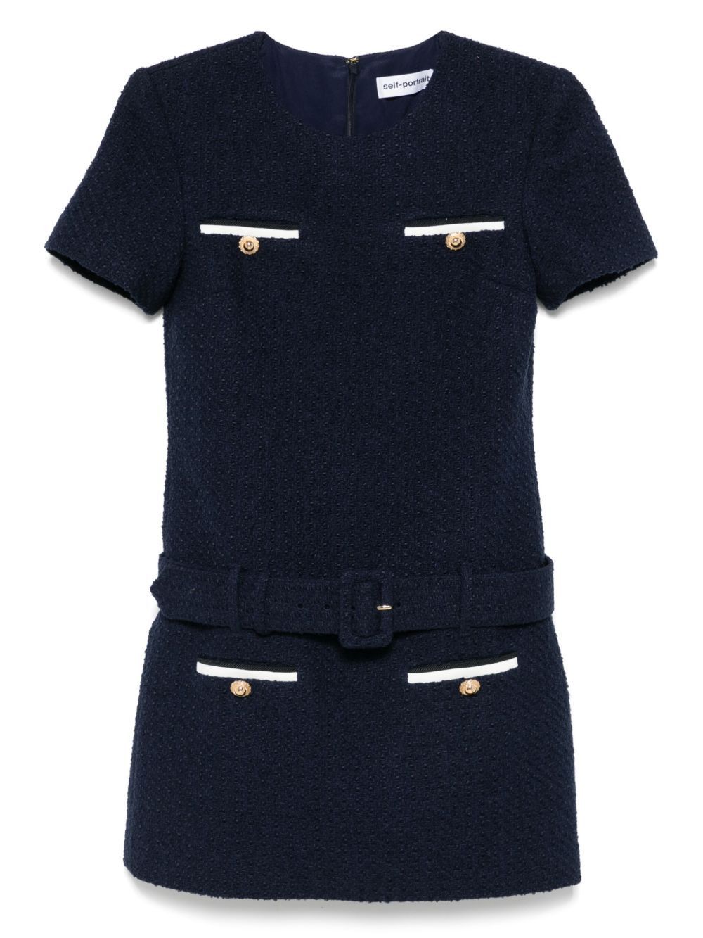 Self-Portrait BOUCLE MINI DRESS Size M / US 6-8 / IT 42-44 - 1 Thumbnail