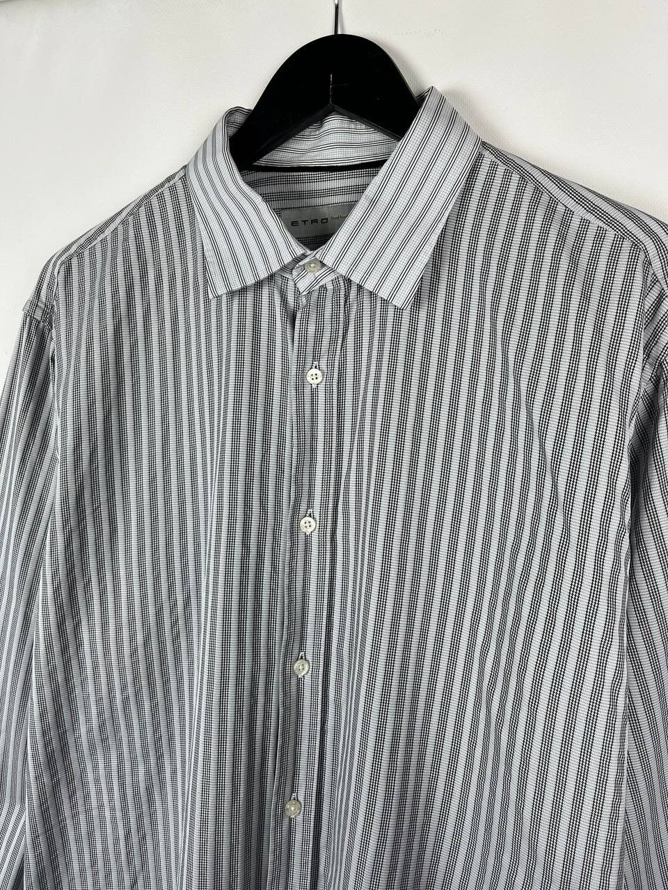 Etro ETRO Milano Men's Striped 100% Cotton Shirt Made in Italy Size US XXL / EU 58 / 5 - 3 Thumbnail