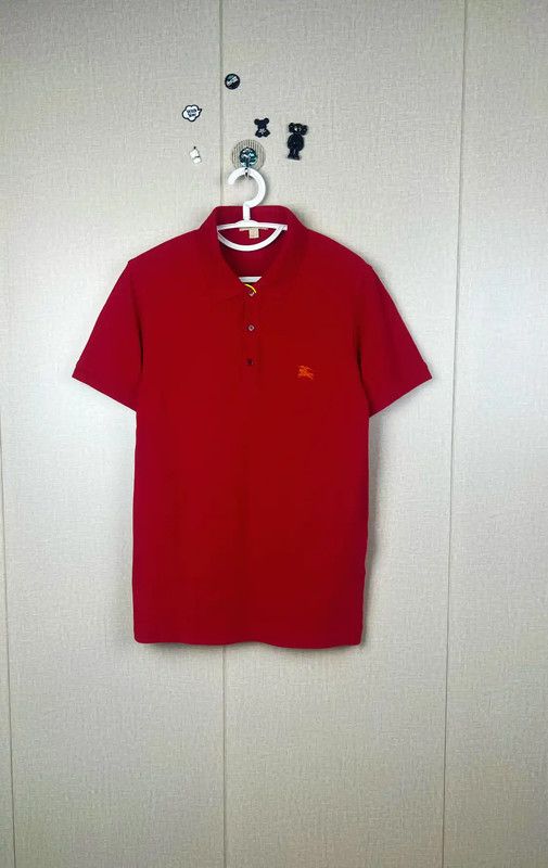 Burberry Red Cotton Men's Polo Shirt