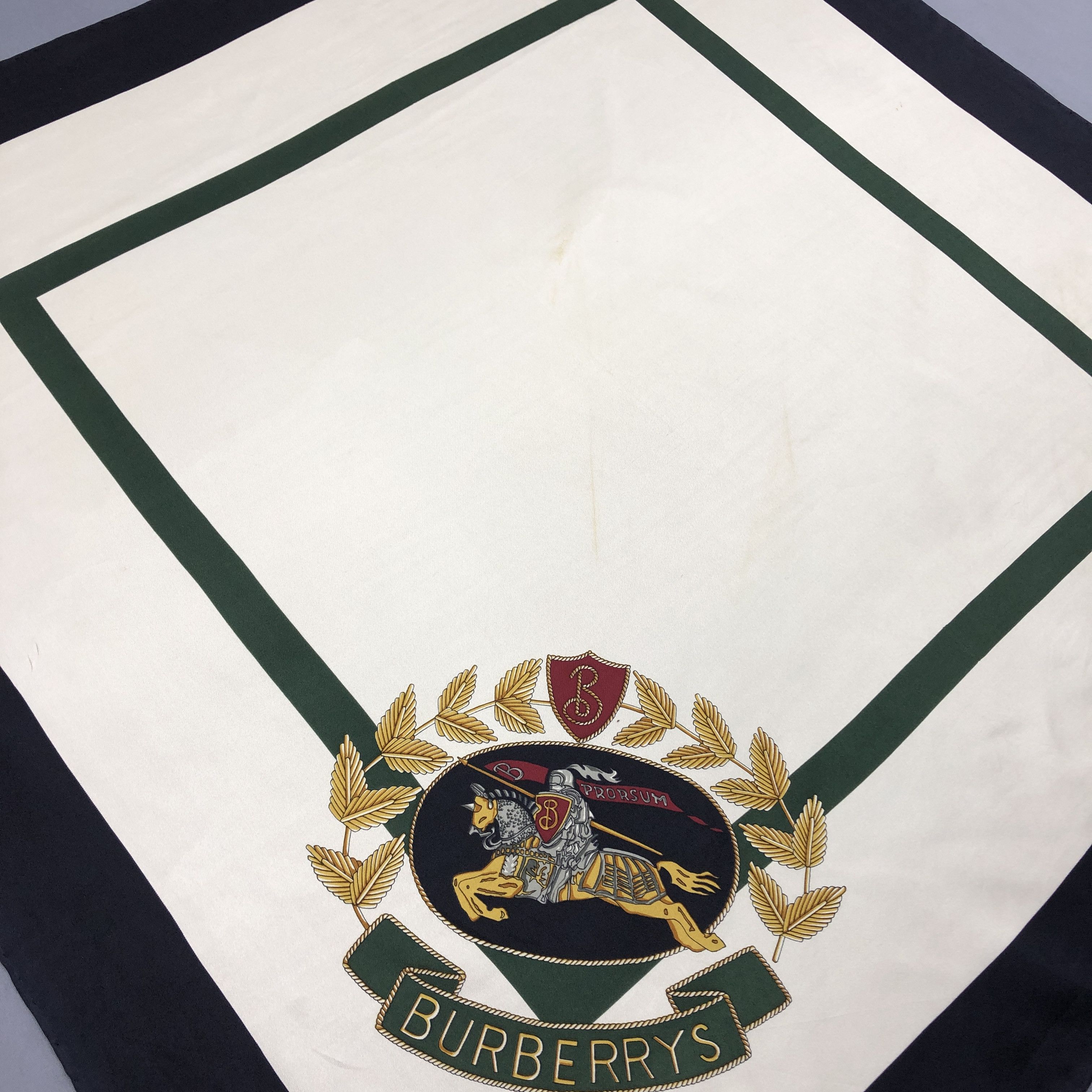 Burberry × Vintage Vintage Burberry SILK Scarf Twill Stole Wraps Scarves Size ONE SIZE - 6 Thumbnail