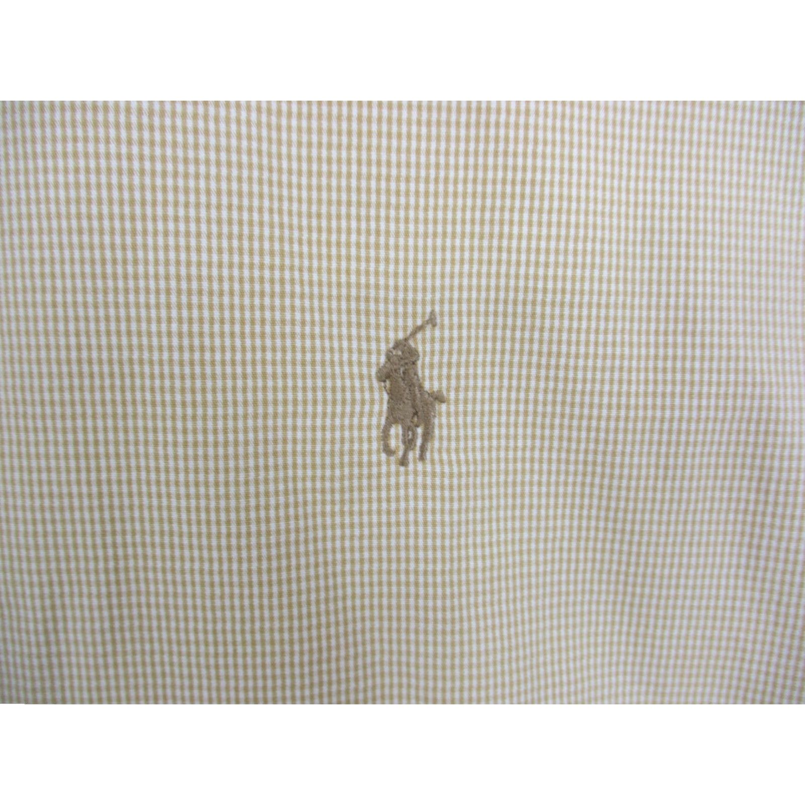 Polo Ralph Lauren VINTAGE Polo Ralph Lauren Blake Shirt Men Beige Plaid Gingham Brown Pony XL Size US XL / EU 56 / 4 - 2 Thumbnail