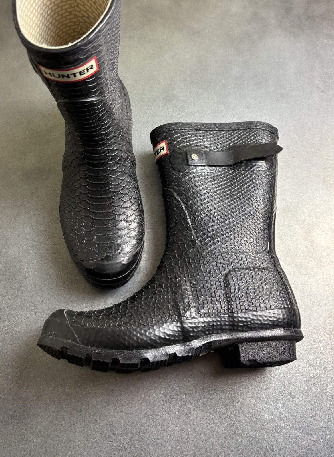 Hunter Hunter Carnaby Boa Short Hunter Boots Rain Snake Rain Rubber Size US 7 / IT 37 - 2 Thumbnail